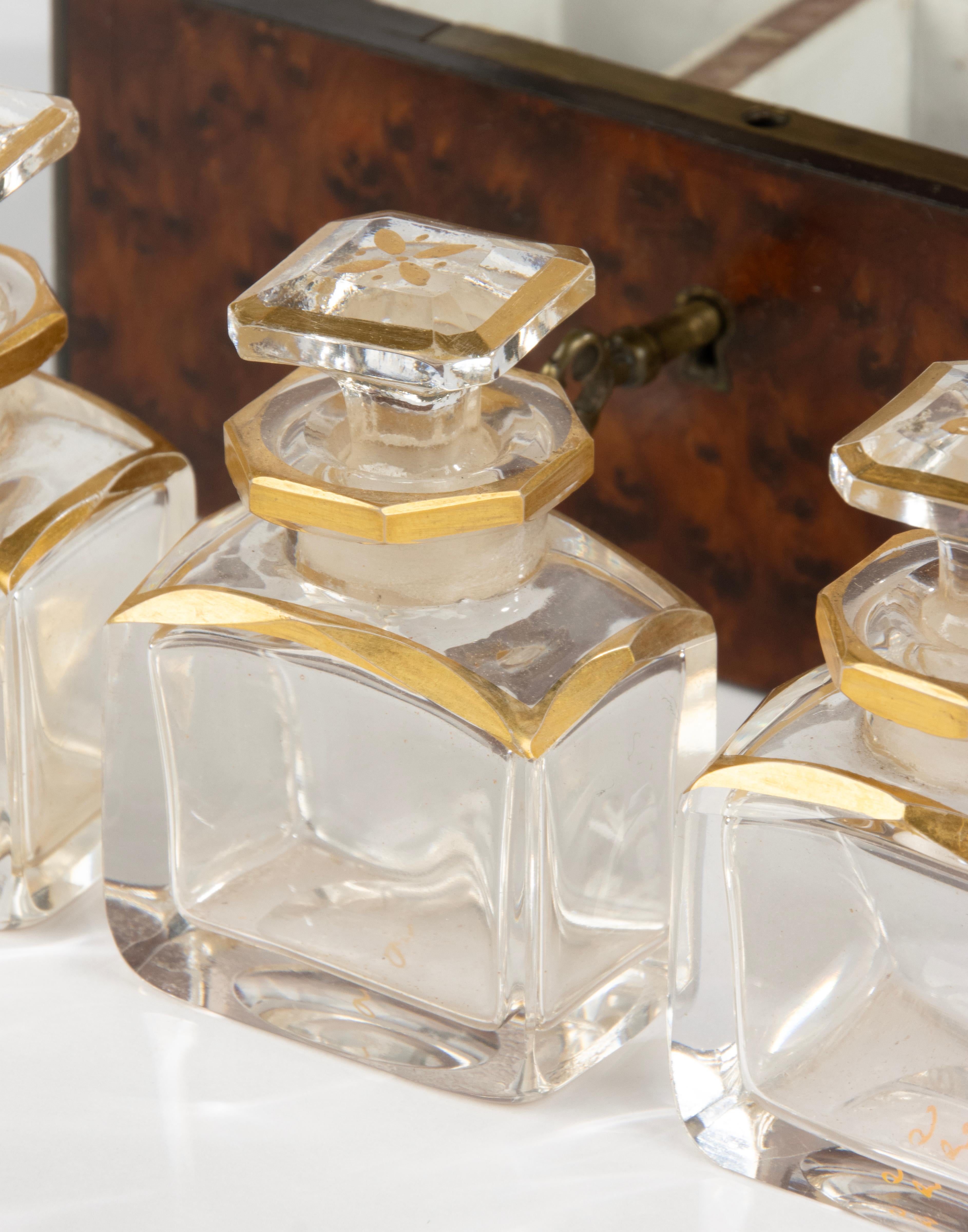 19th Century Perfume Box - Napoleon III - Crystal Bottles For Sale 6