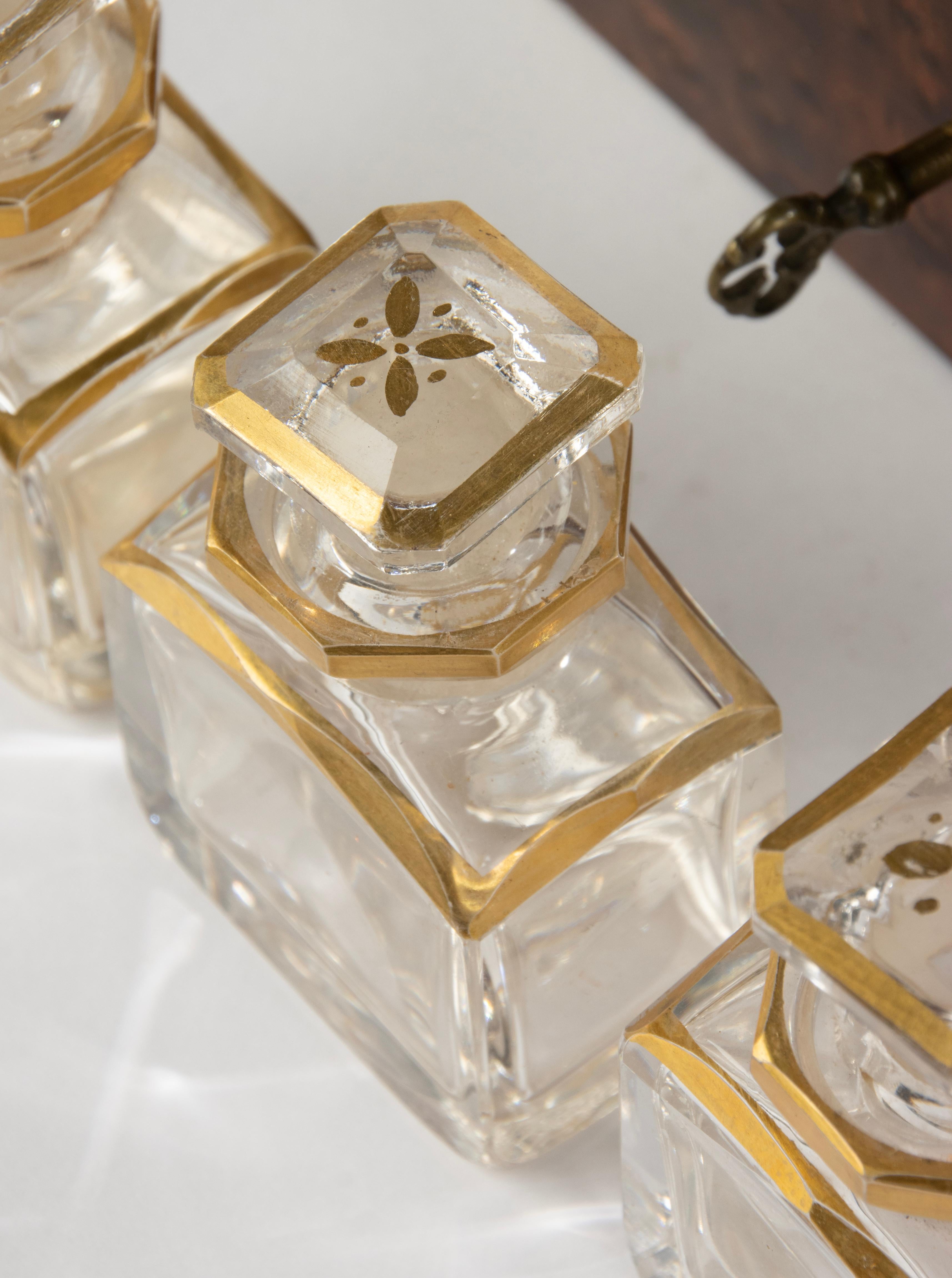 19th Century Perfume Box - Napoleon III - Crystal Bottles For Sale 7