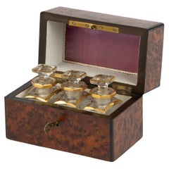 19th Century Perfume Box - Napoleon III - Crystal Bottles 