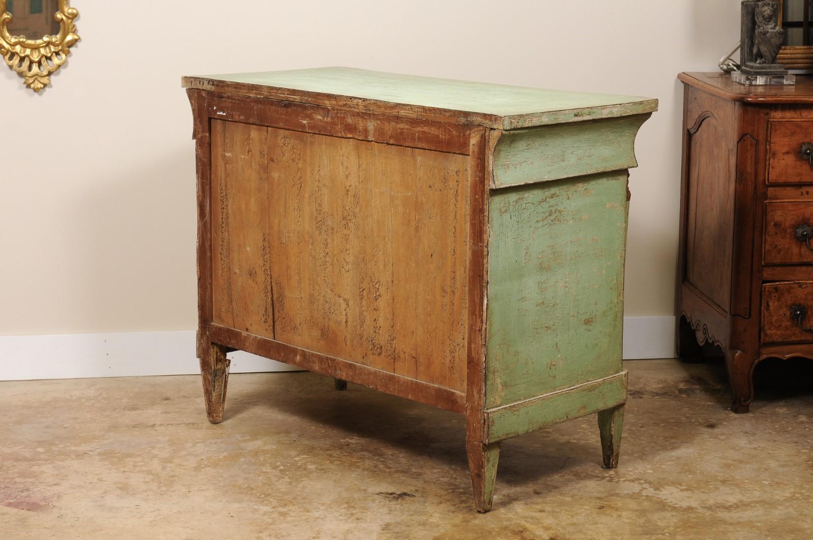 Periodo del siglo XIX  Cómoda Francesa, Pintada Imperio en venta 1