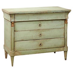 19th Century Period  French, Empire Painted Commode