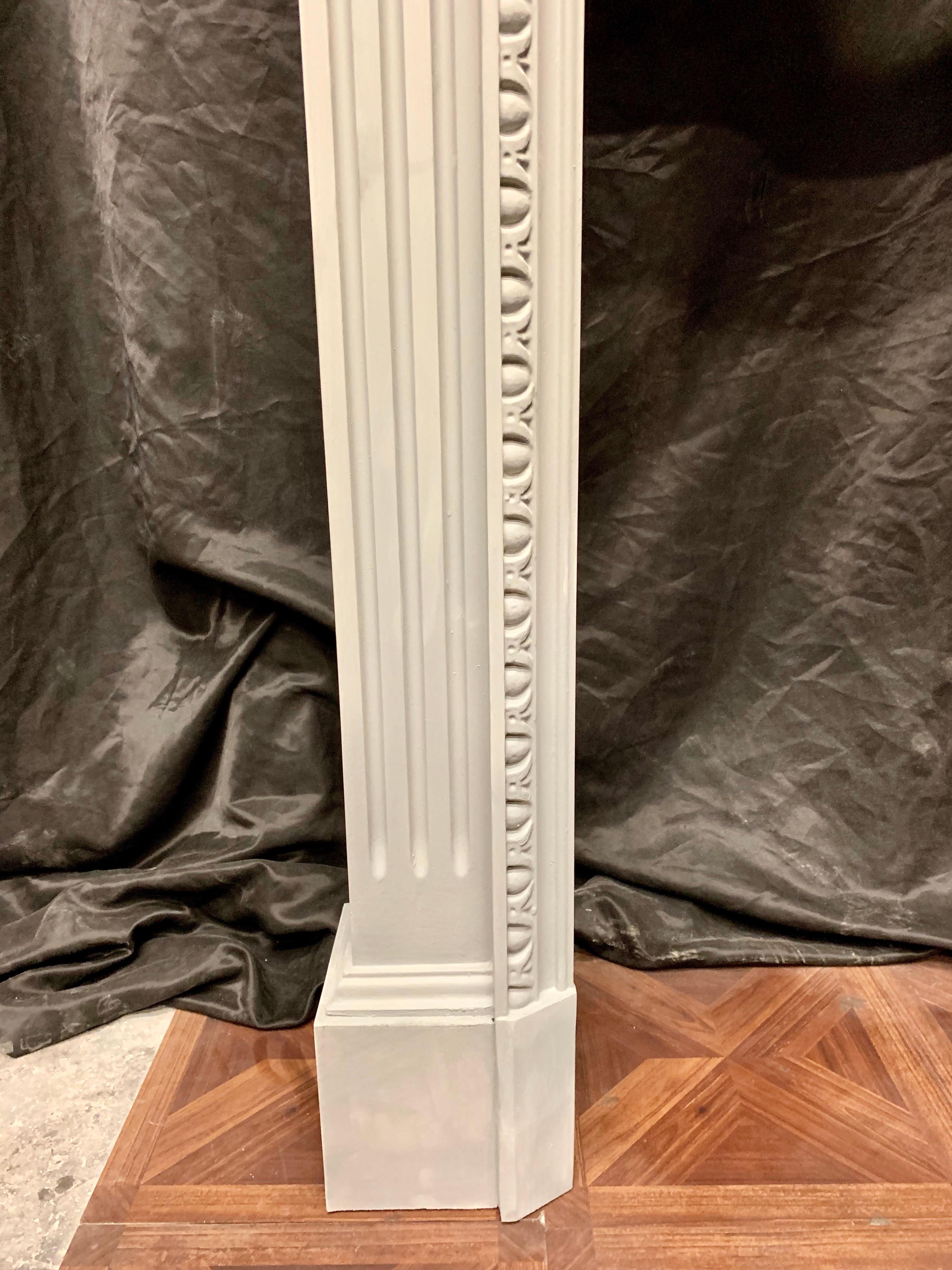 English 19th Century Period Georgian Style Wooden Fireplace Surround