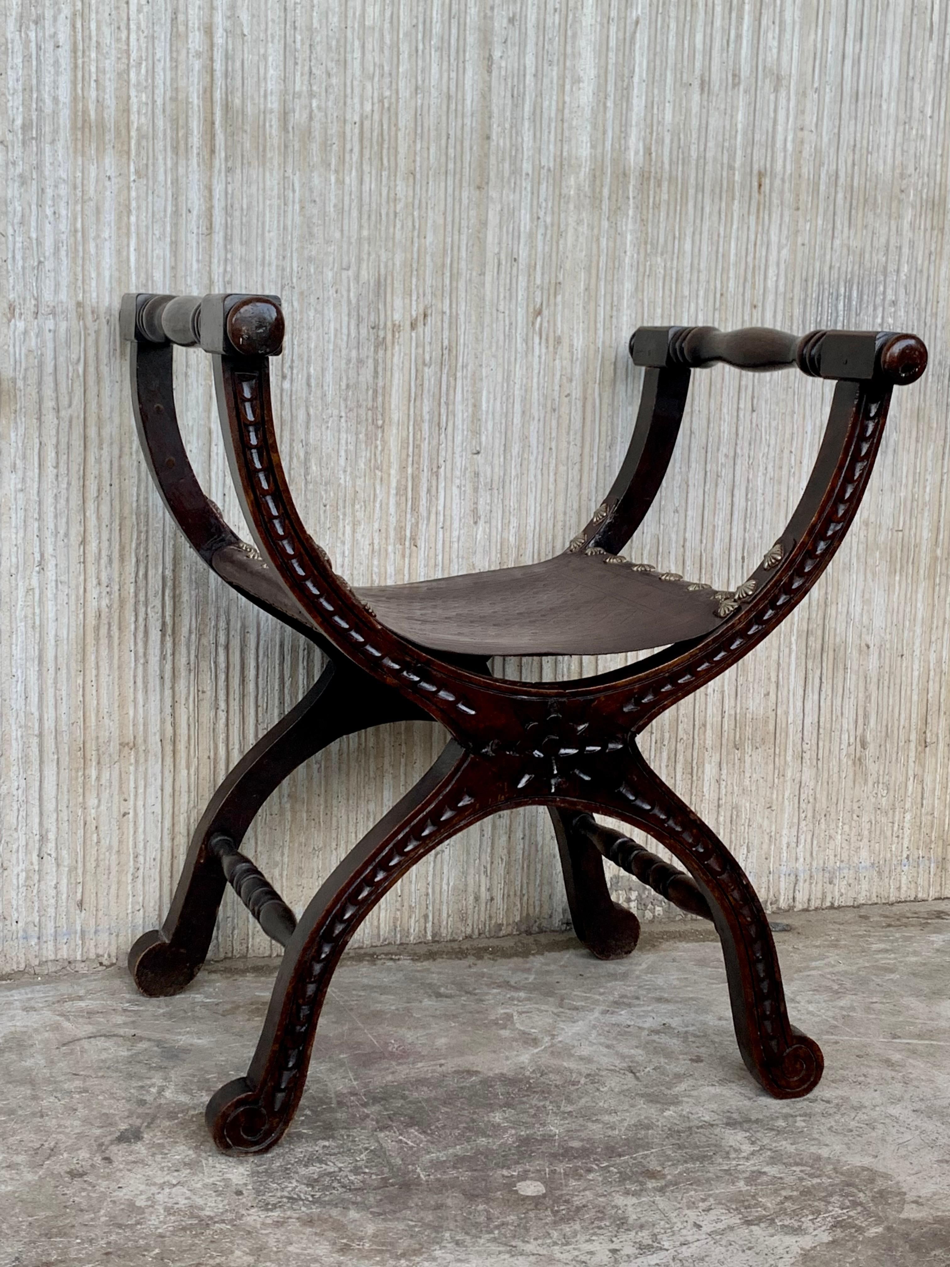 European 19th Century Period Gustavian Pair of Benches Carved Rams Head and Hoof For Sale