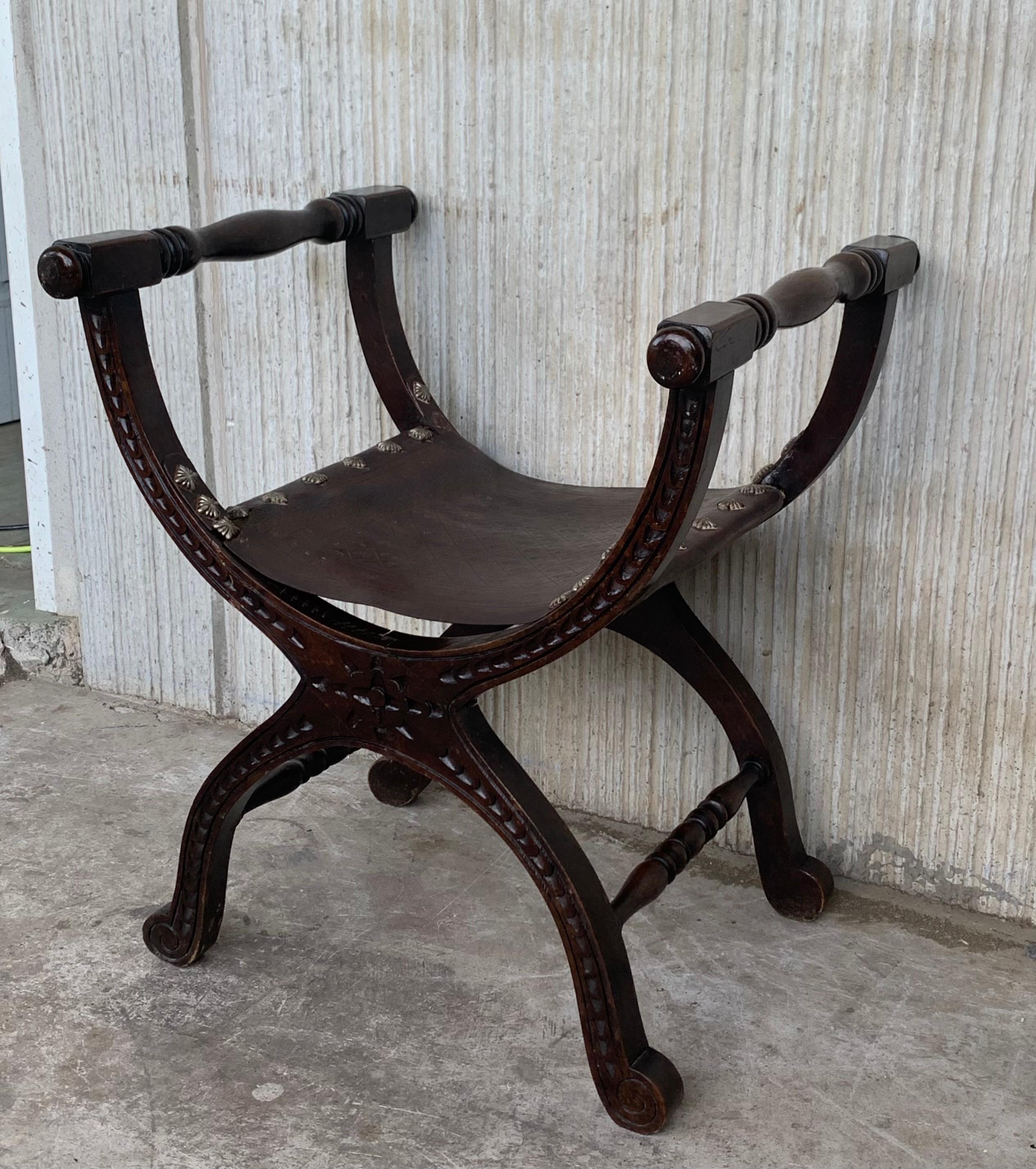 Walnut 19th Century Period Gustavian Pair of Benches Carved Rams Head and Hoof For Sale