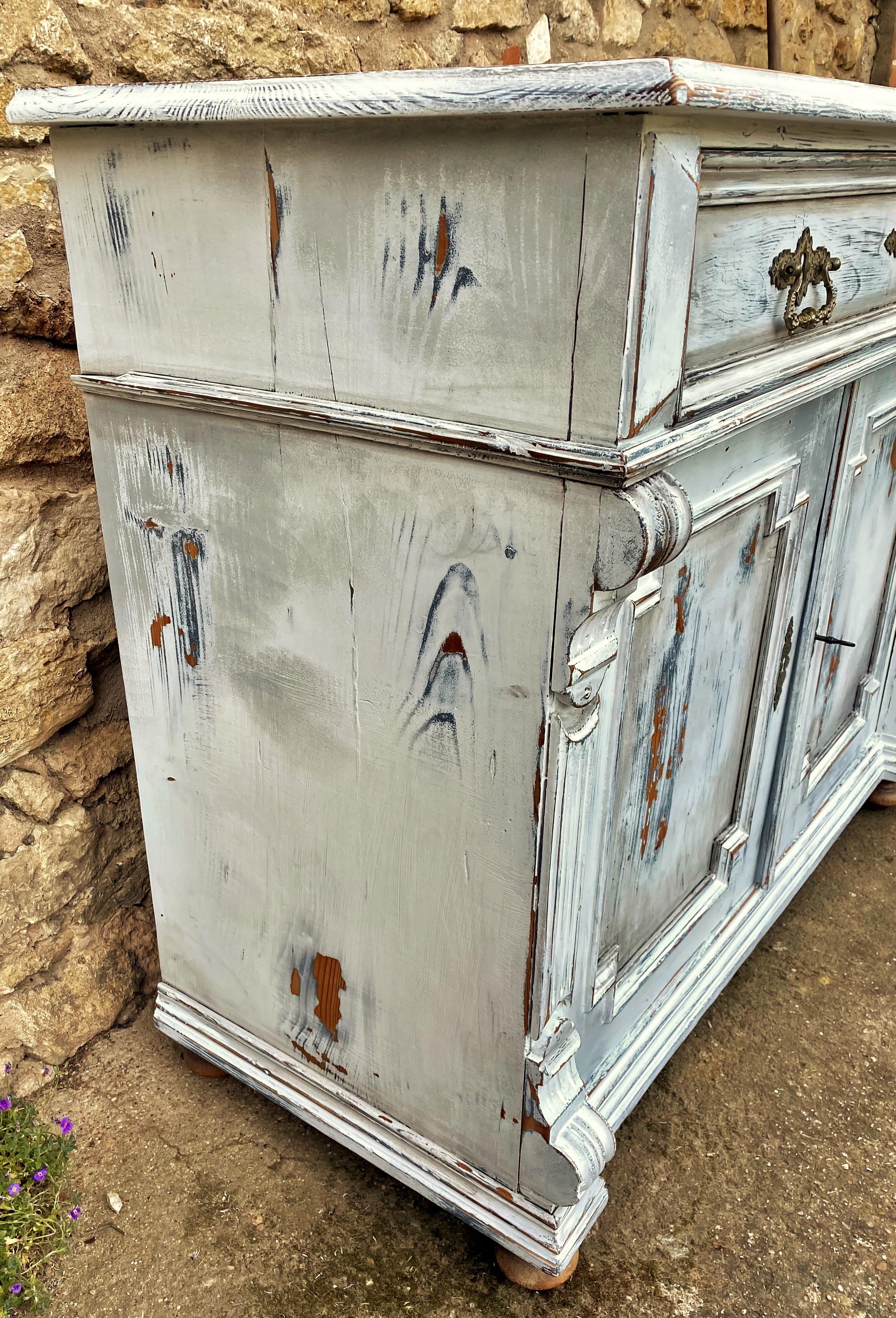 Mid-19th Century 19th Century Period Painted Pine Chest Commode, France 1860