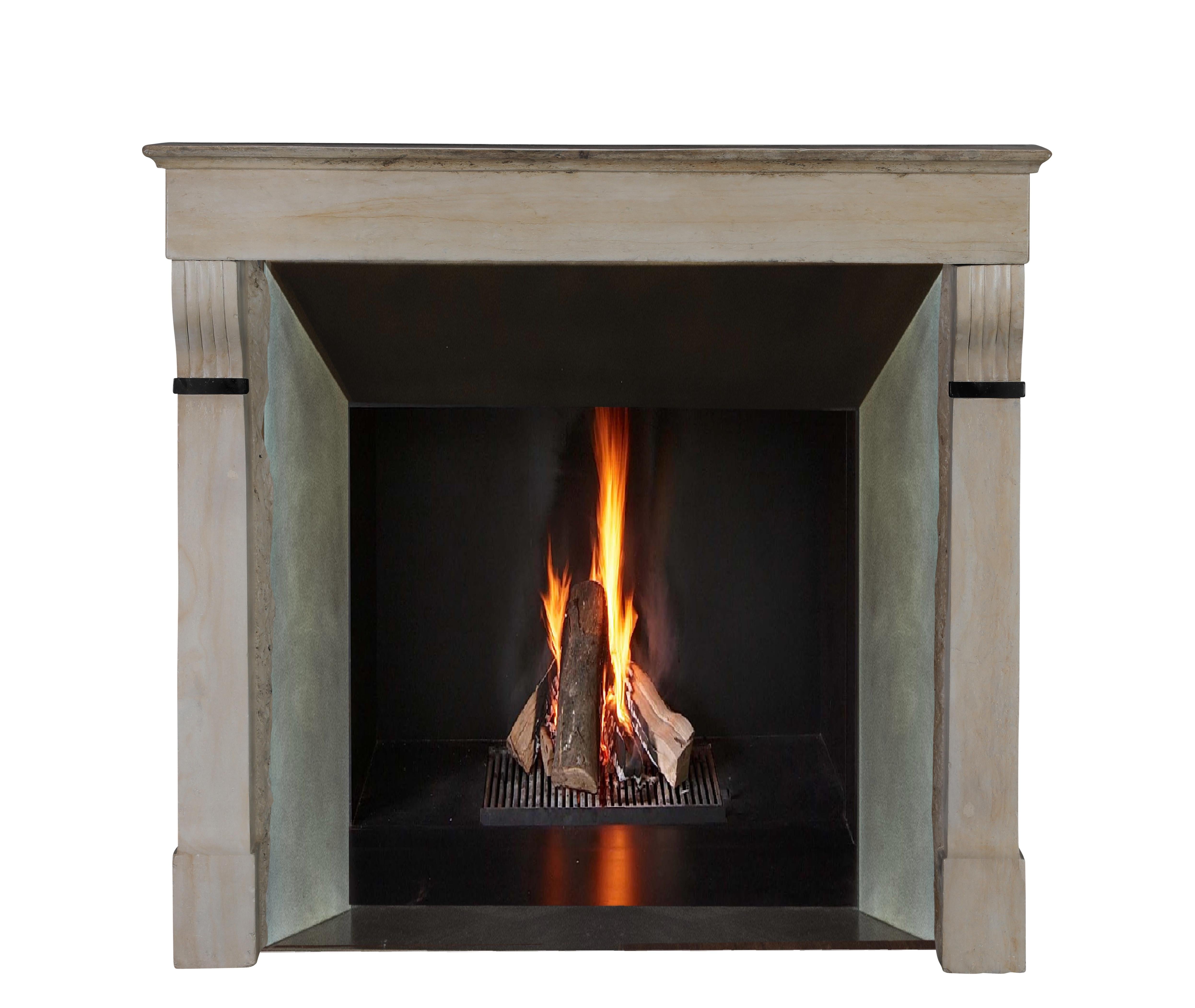 19th Century Period Townhouse Fireplace Surround With Black Marble Detail For Sale 5