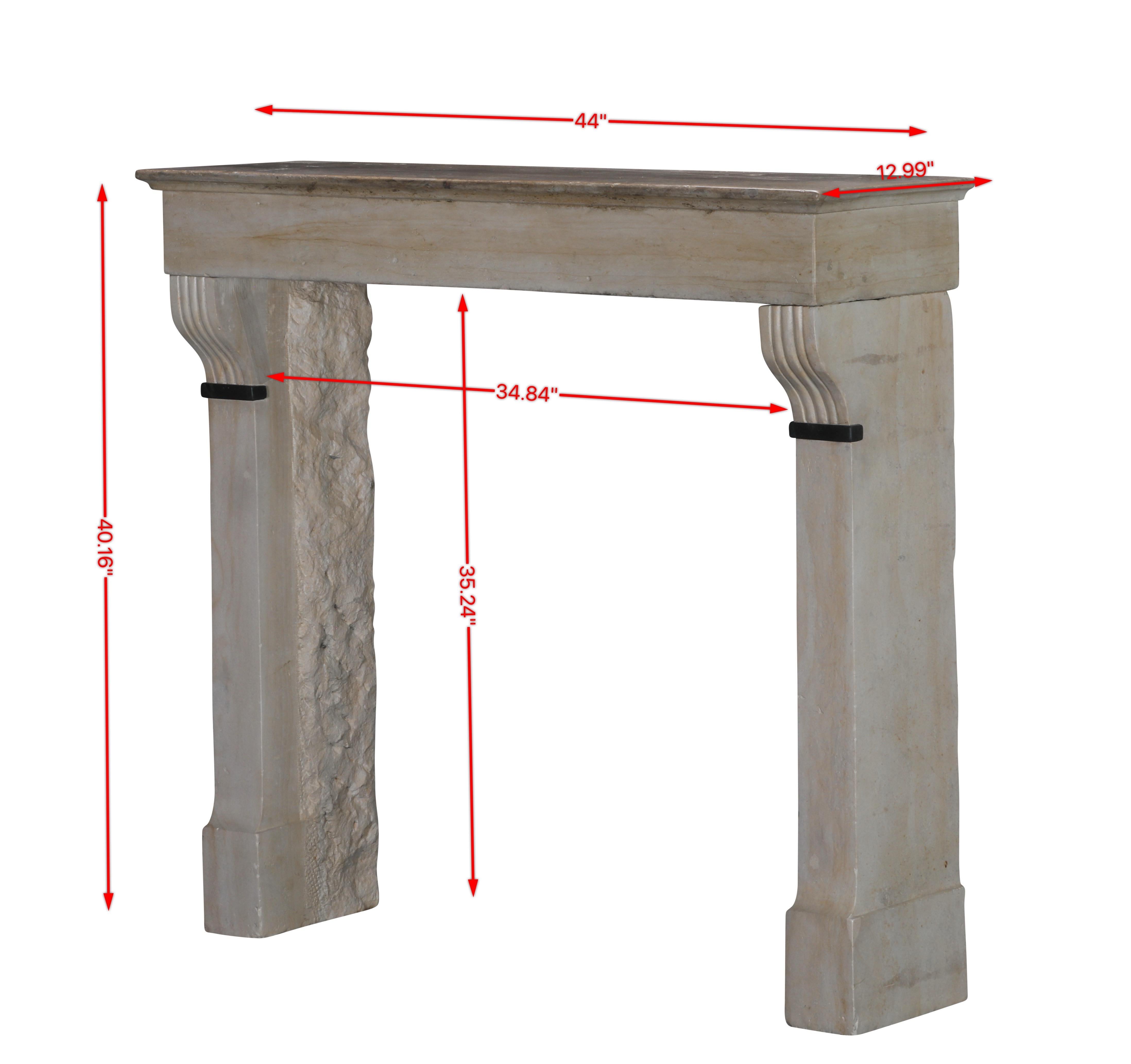 Louis Philippe 19th Century Period Townhouse Fireplace Surround With Black Marble Detail For Sale