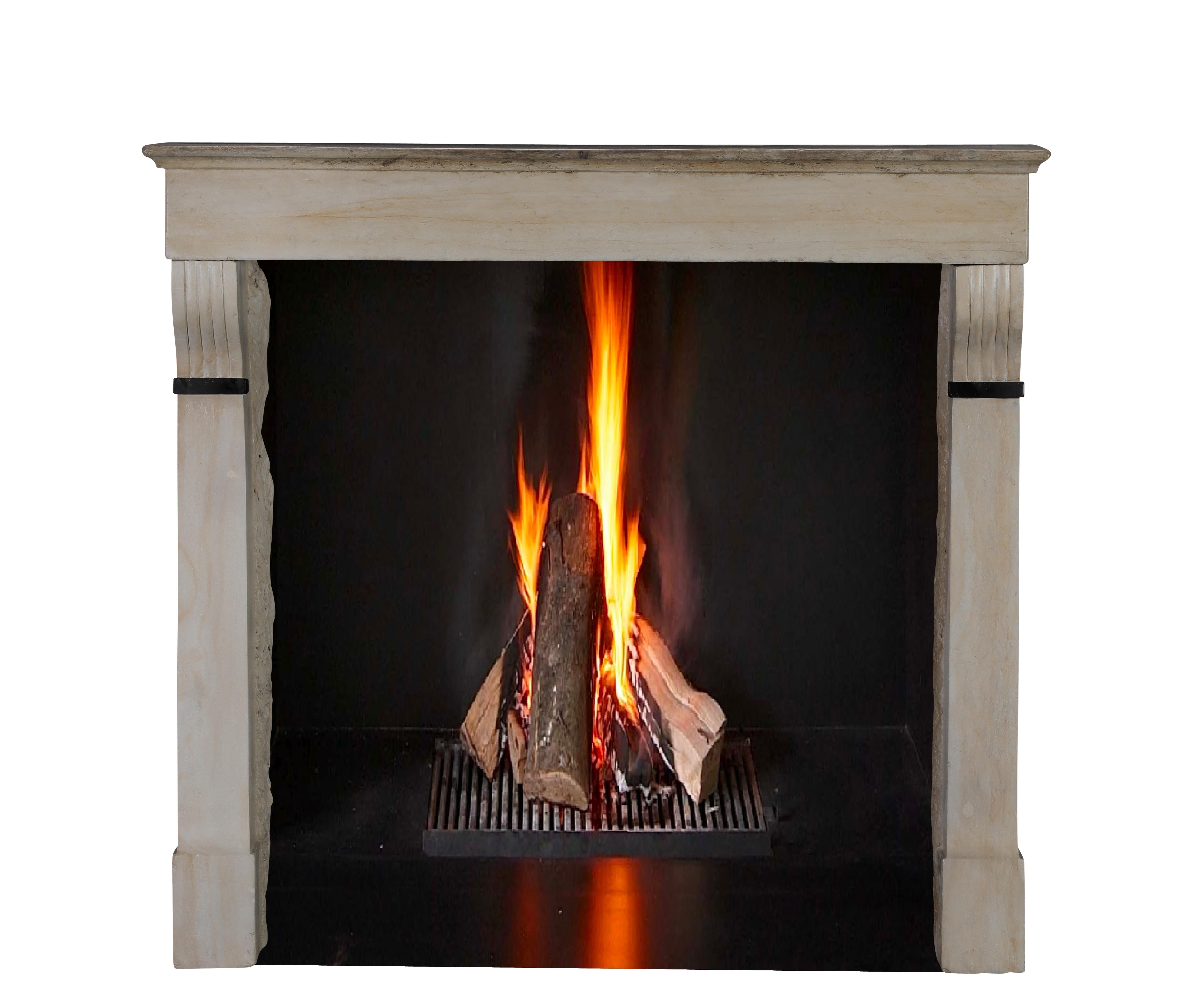 French 19th Century Period Townhouse Fireplace Surround With Black Marble Detail For Sale