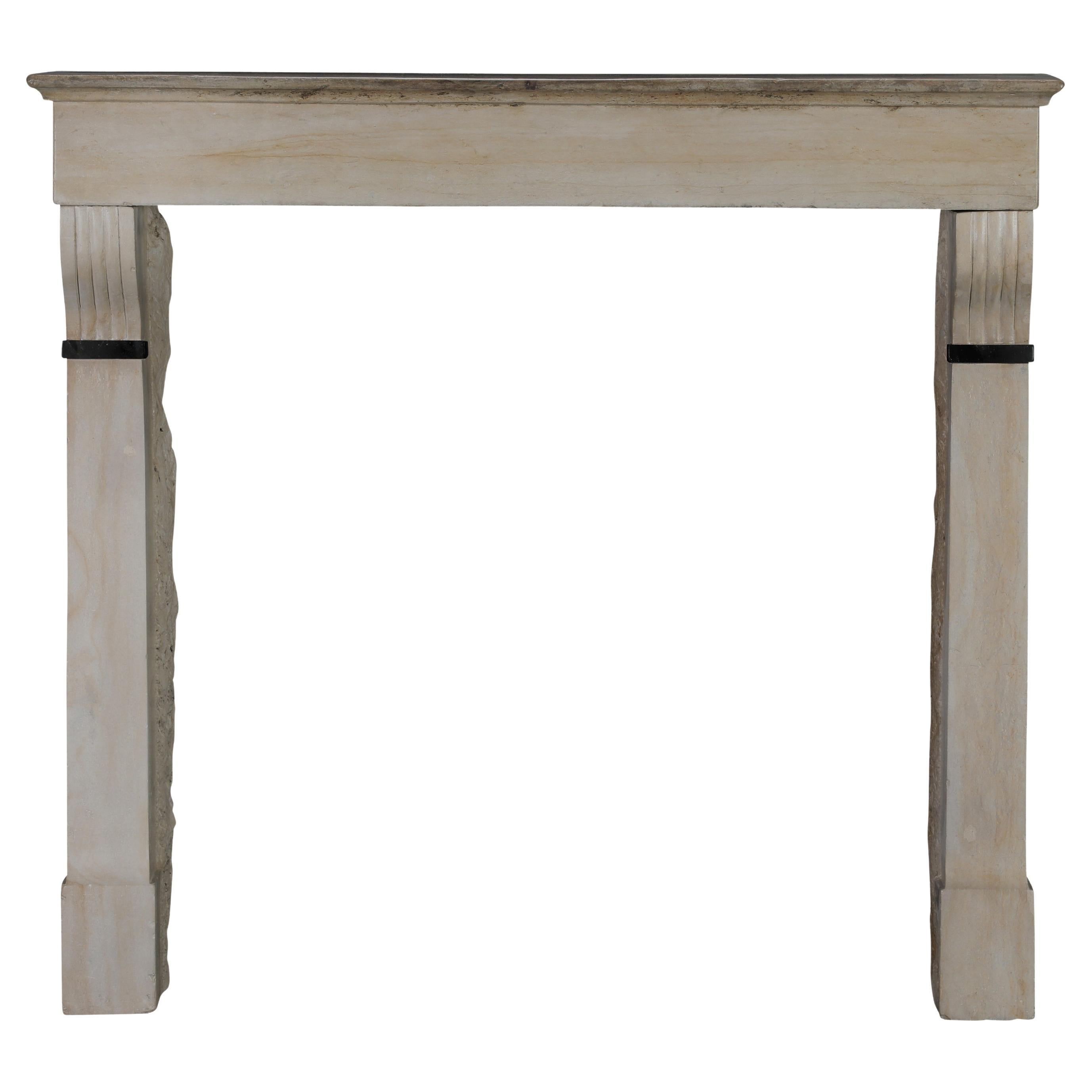 19th Century Period Townhouse Fireplace Surround With Black Marble Detail For Sale