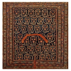 Persischer Afshar-Sattelteppich des 19. Jahrhunderts ( 1,92 m x 1,82 m – 97 x 102 cm)