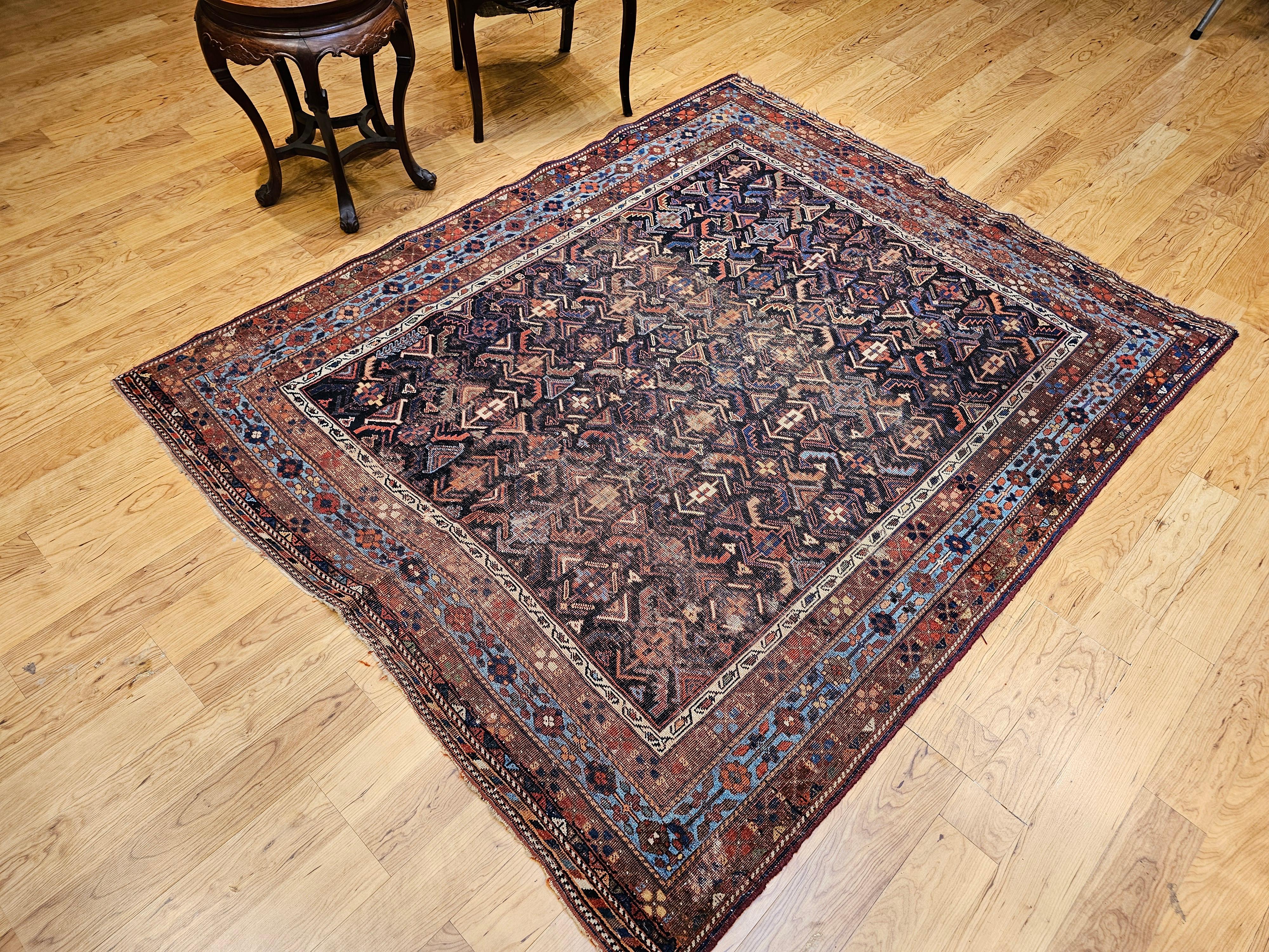 Persischer Afshar-Stammesteppich aus dem 19. im Angebot 11