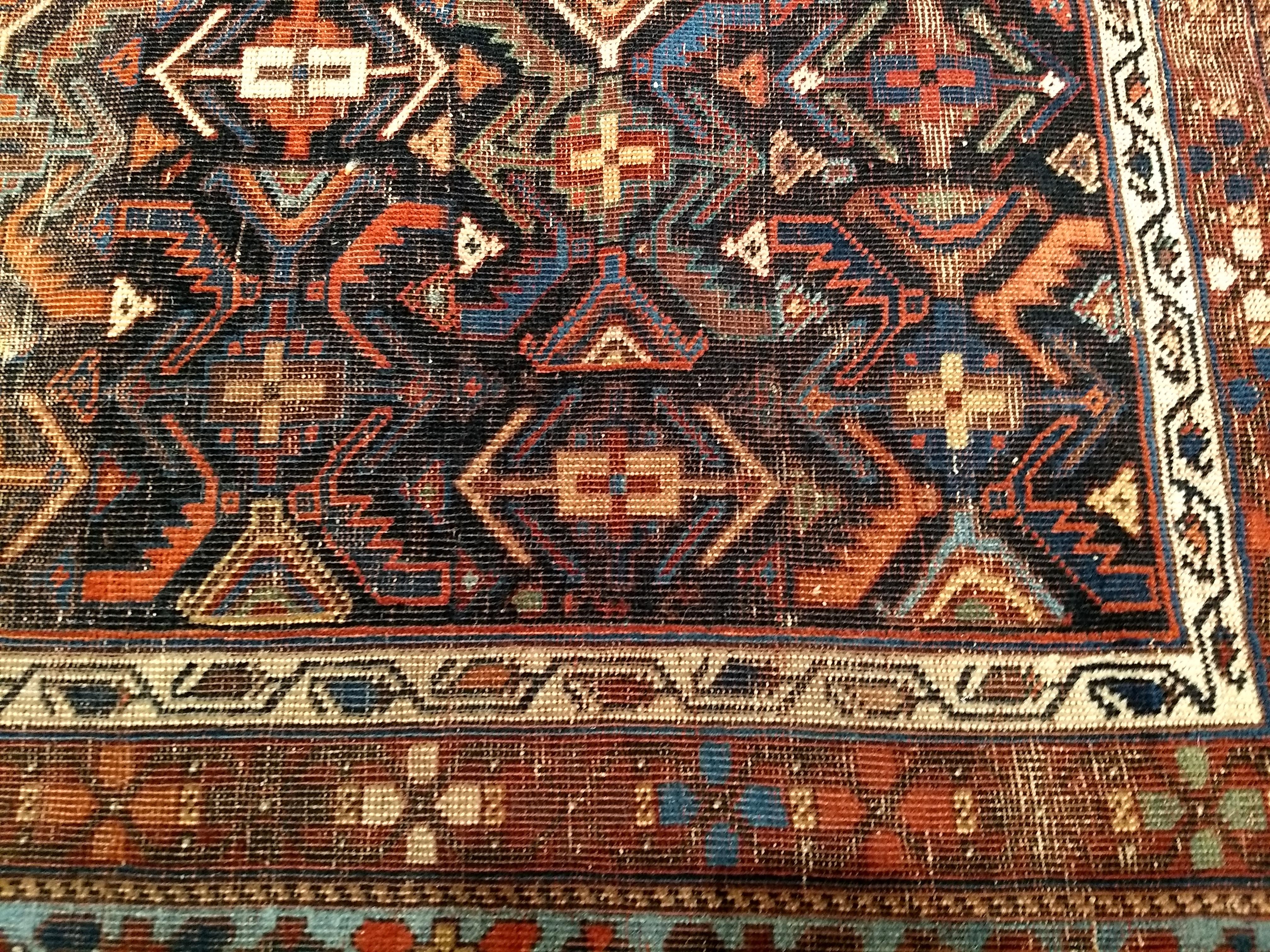 Persischer Afshar-Stammesteppich aus dem 19. im Angebot 1