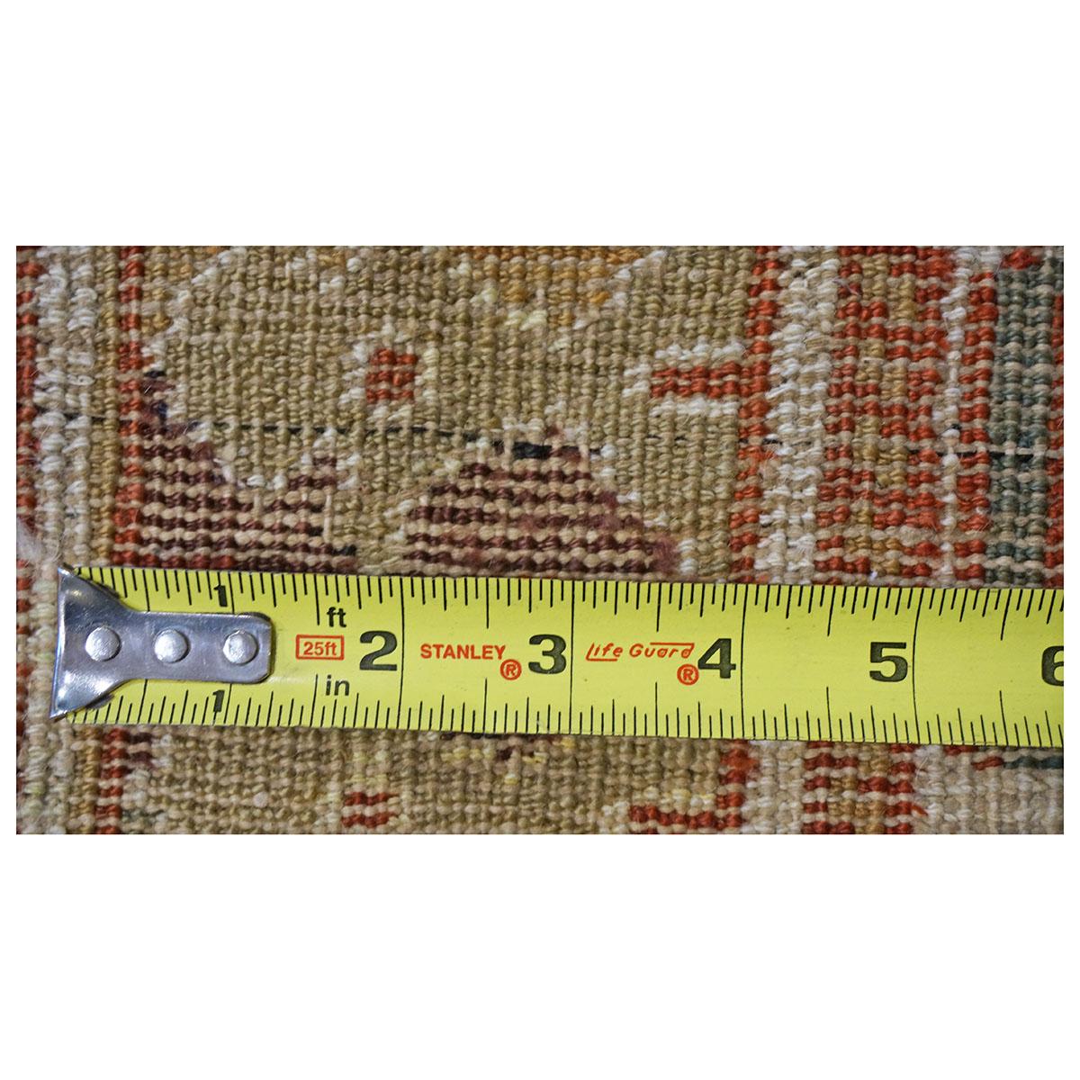 Tapis persan ancien du 19ème siècle Sultanabad 15x19, brun clair, rouille et bleu, fait à la main en vente 6