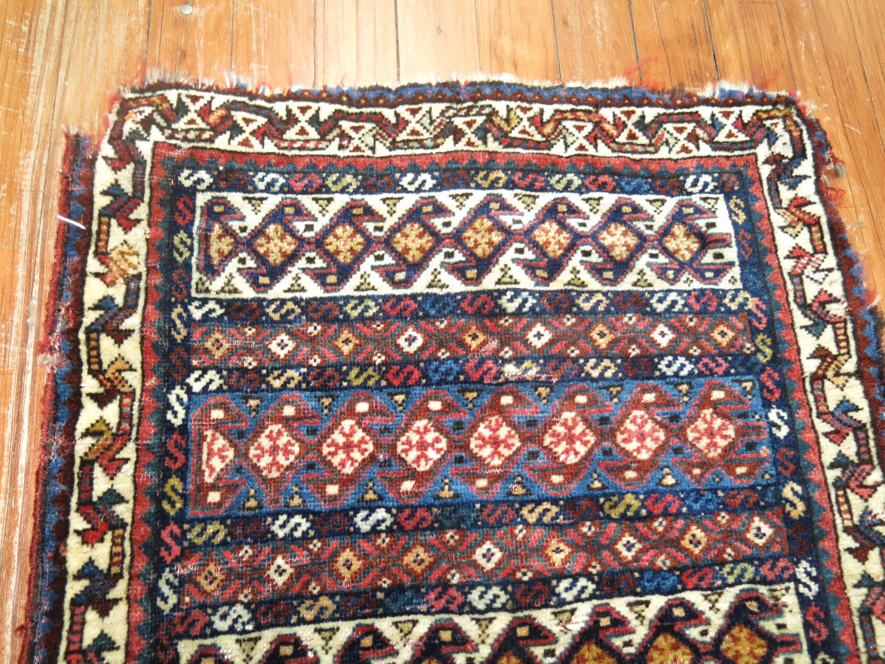 Tribal 19th Century Persian Bagface Textile Rug For Sale