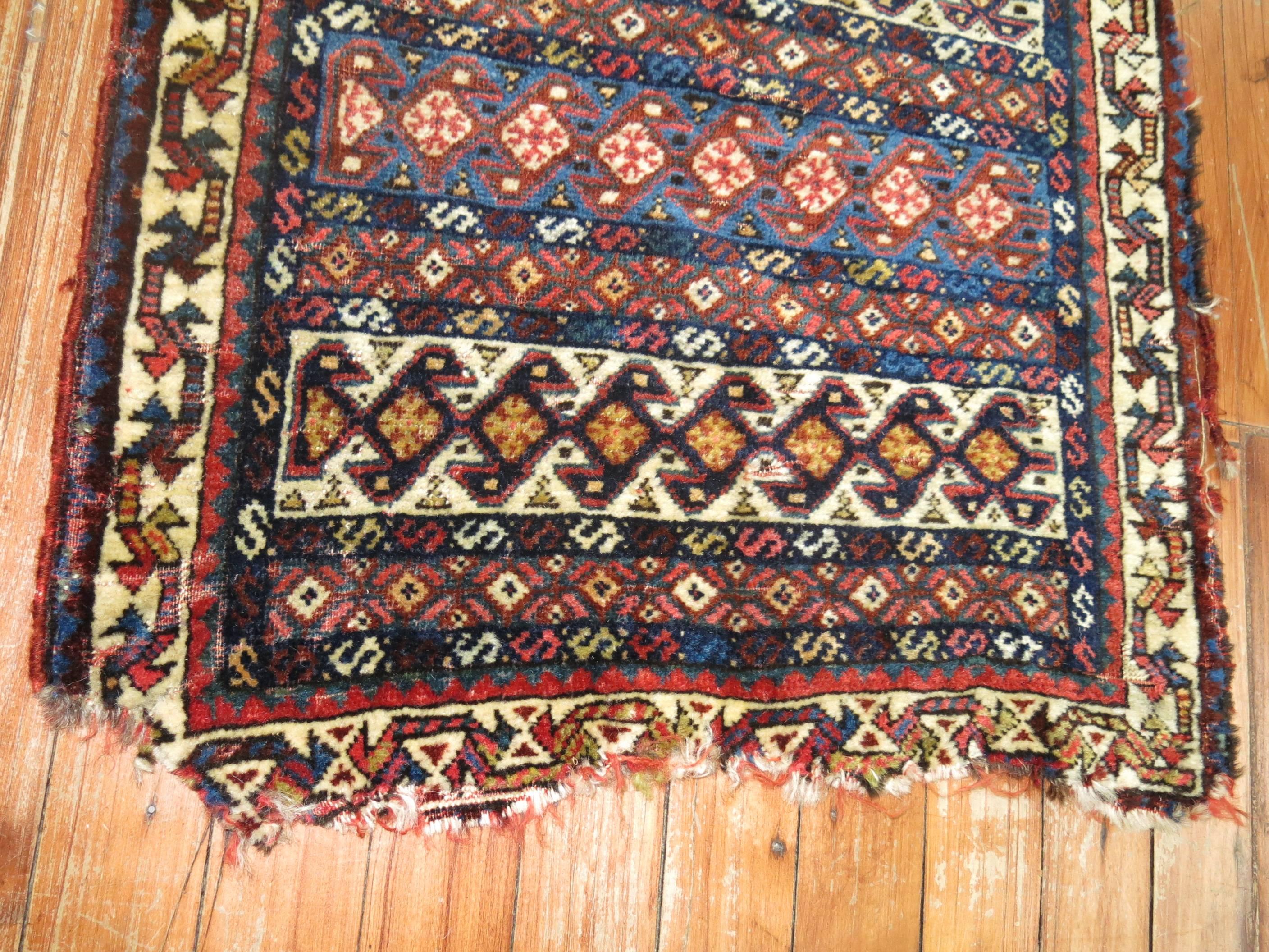 Hand-Woven 19th Century Persian Bagface Textile Rug For Sale