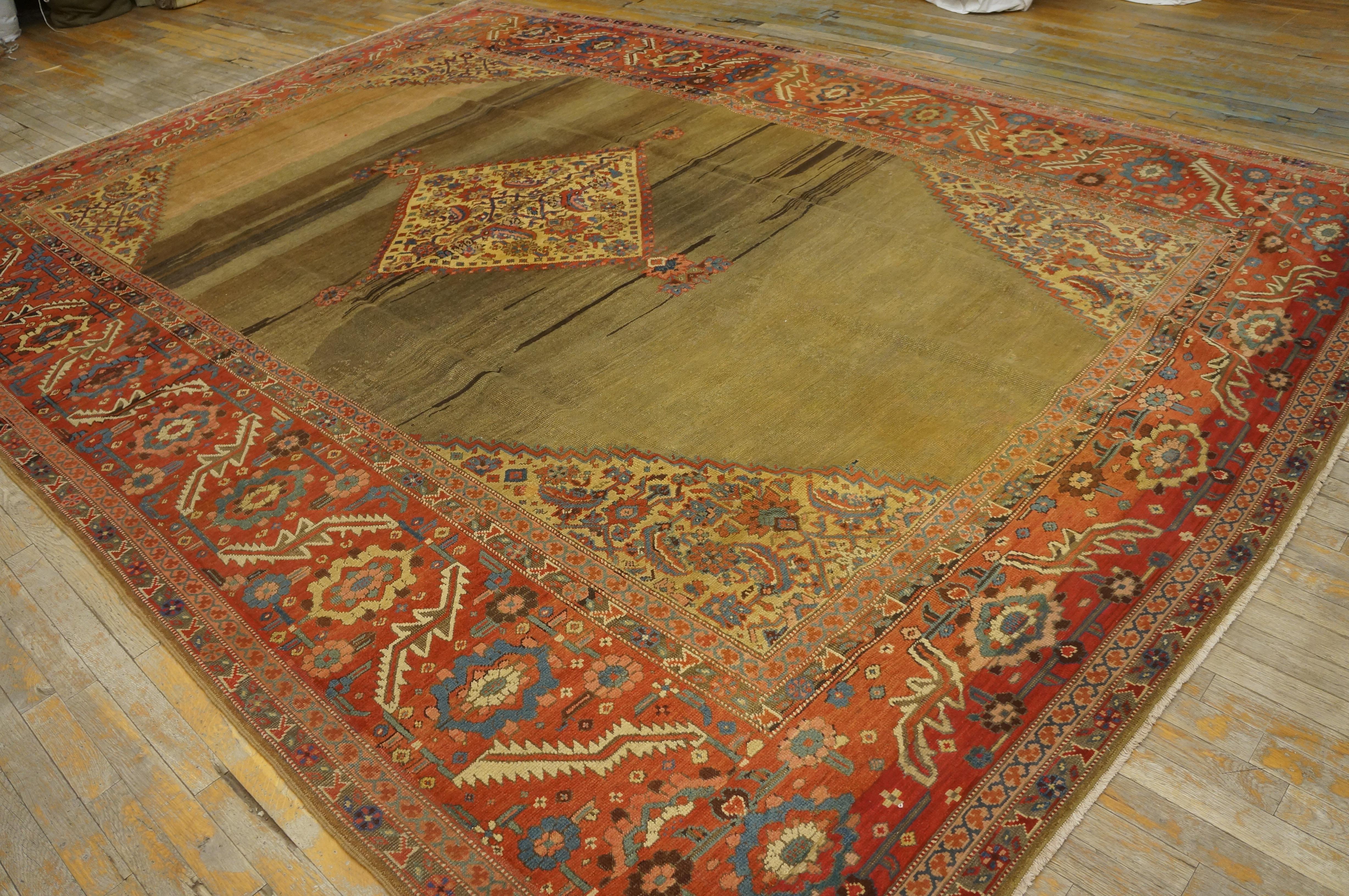 Wool 19th Century N.W. Persian Bakshaiesh Carpet ( 9' x 12'6