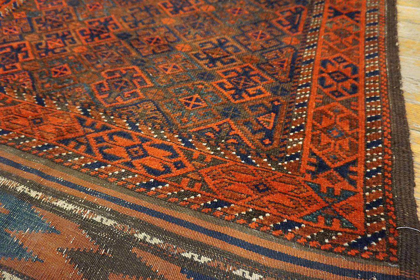 Wool 19th Century Persian Baluch Carpet For Sale