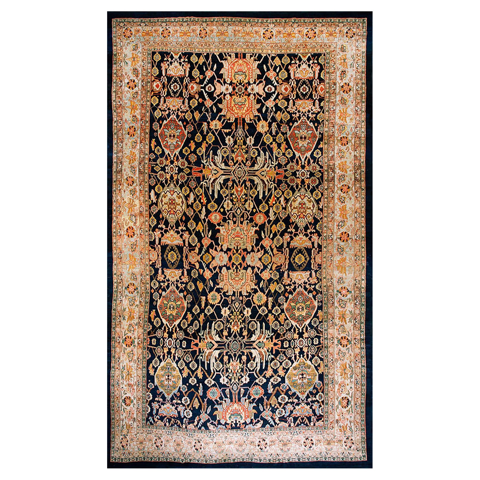 Tapis persan Bibikabad du 19ème siècle ( 11'4" x 19'8" - 345 x 599 )