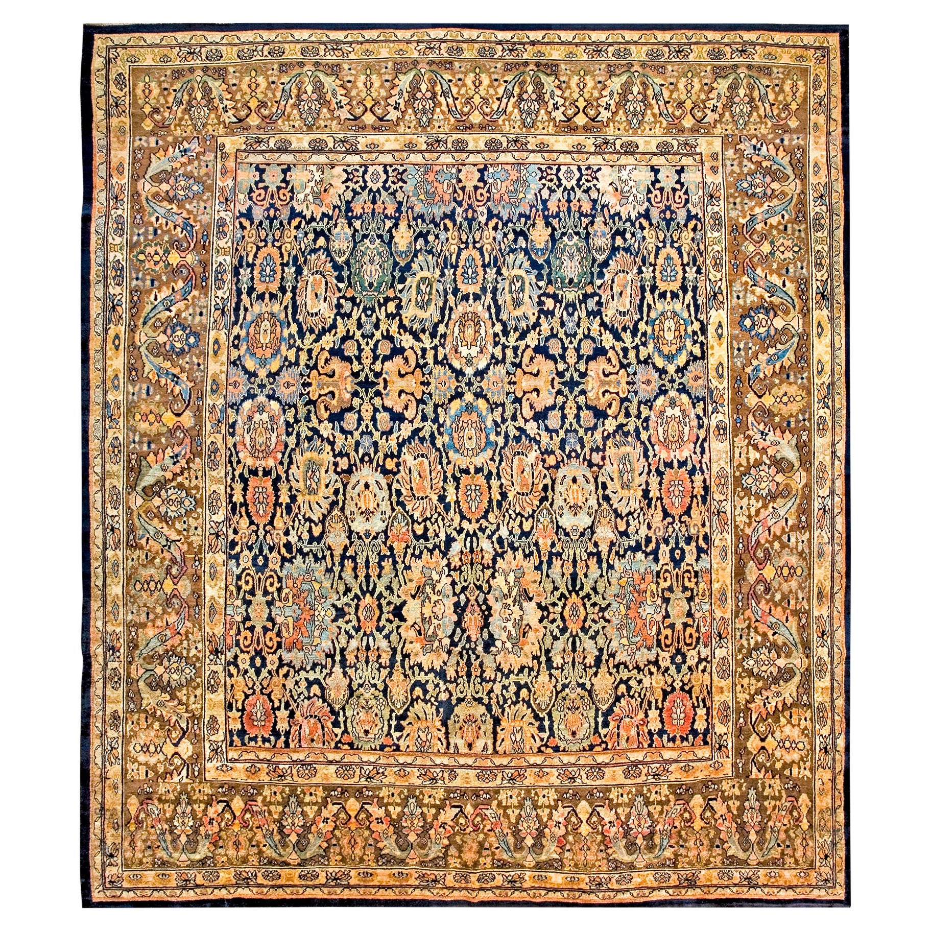 Persischer Bibikabad-Teppich aus dem 19. Jahrhundert ( 12'4'' x 14'2'' - 376 x 432)