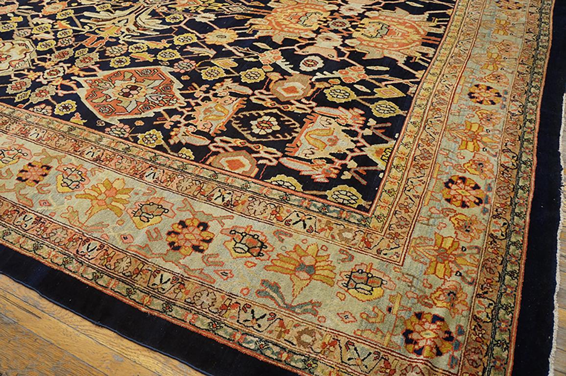 Hand-Knotted 19th Century Persian Bibikabad Carpet ( 11'4