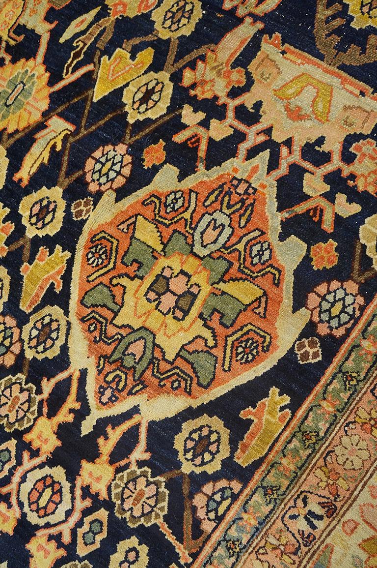 Wool 19th Century Persian Bibikabad Carpet ( 11'4