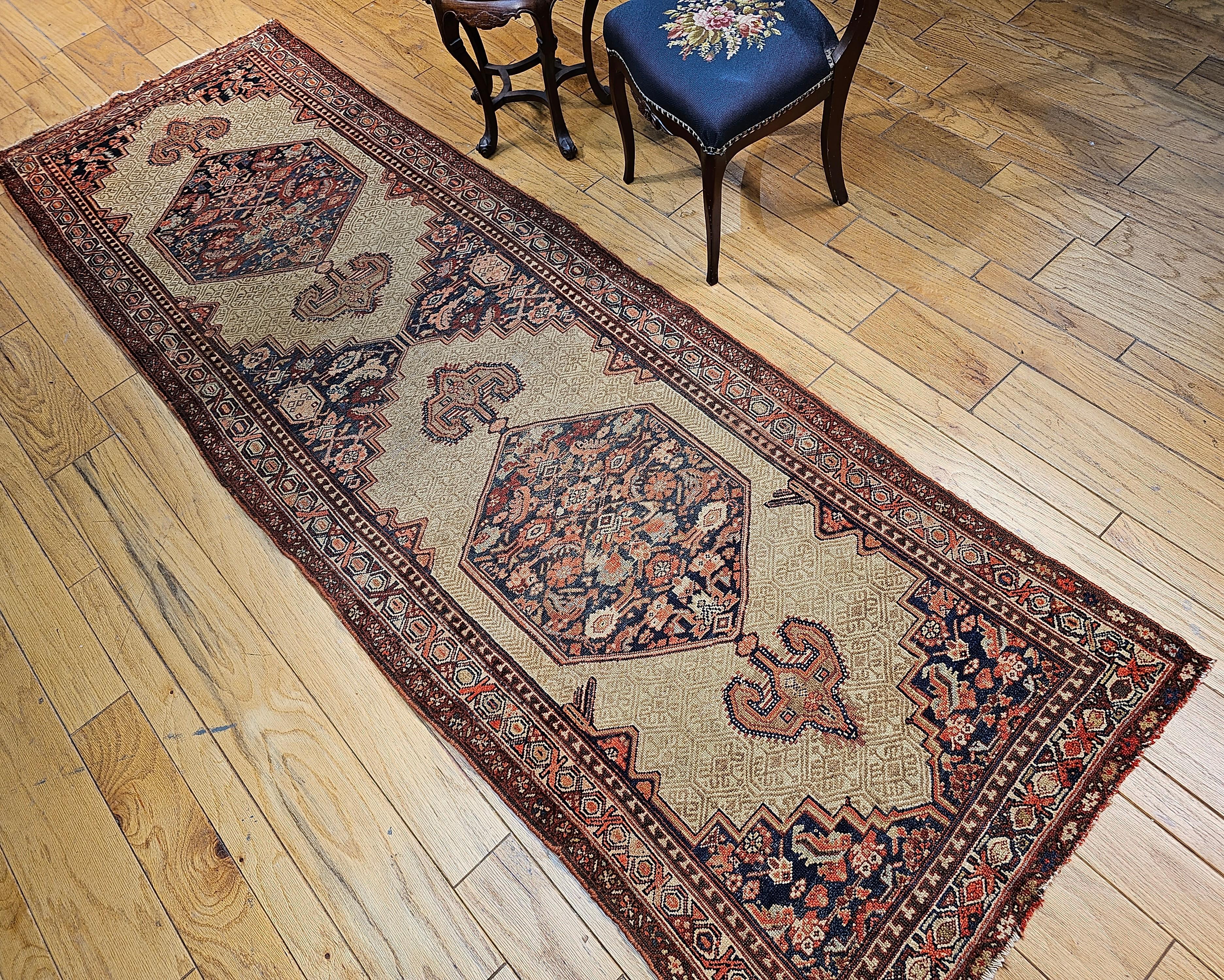 19th Century Persian Camel Hair Serab Runner For Sale 11