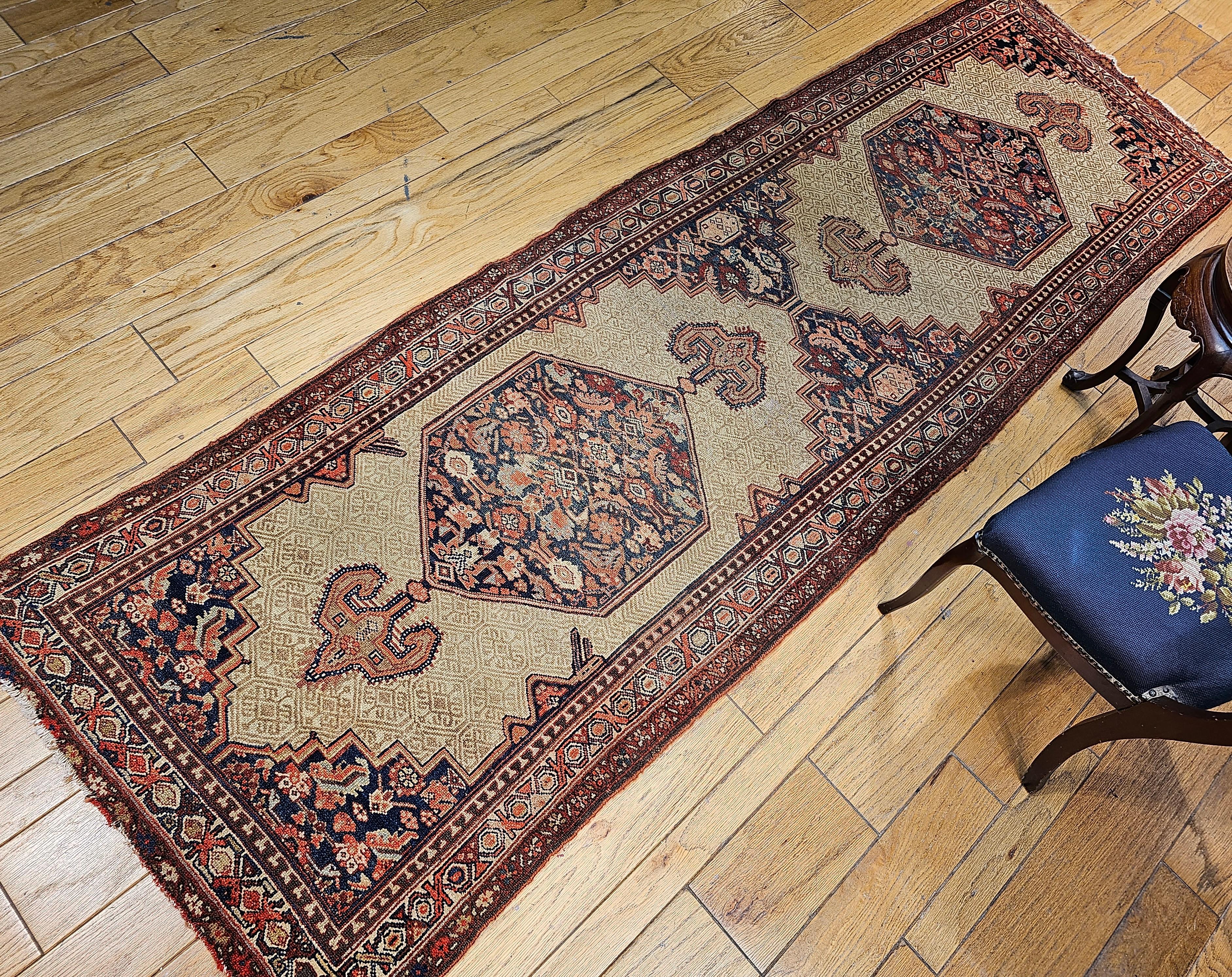 19th Century Persian Camel Hair Serab Runner For Sale 12