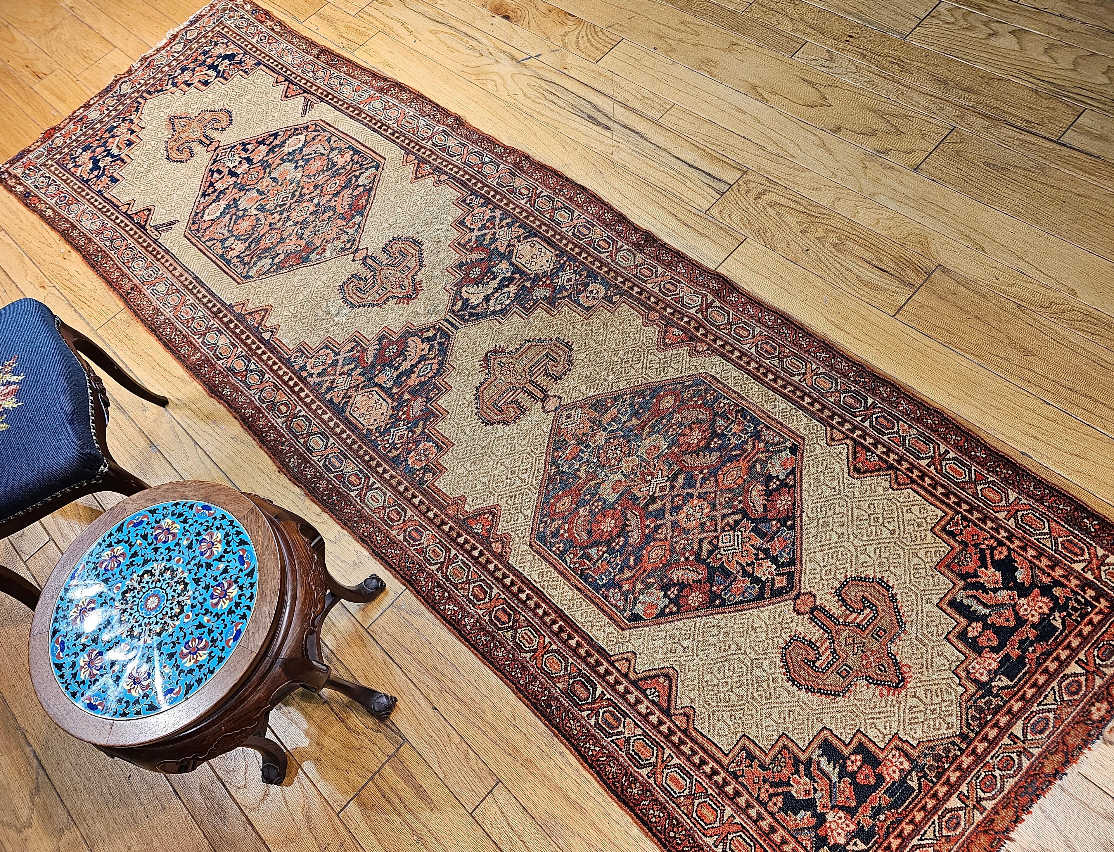 19th Century Persian Camel Hair Serab Runner For Sale 14