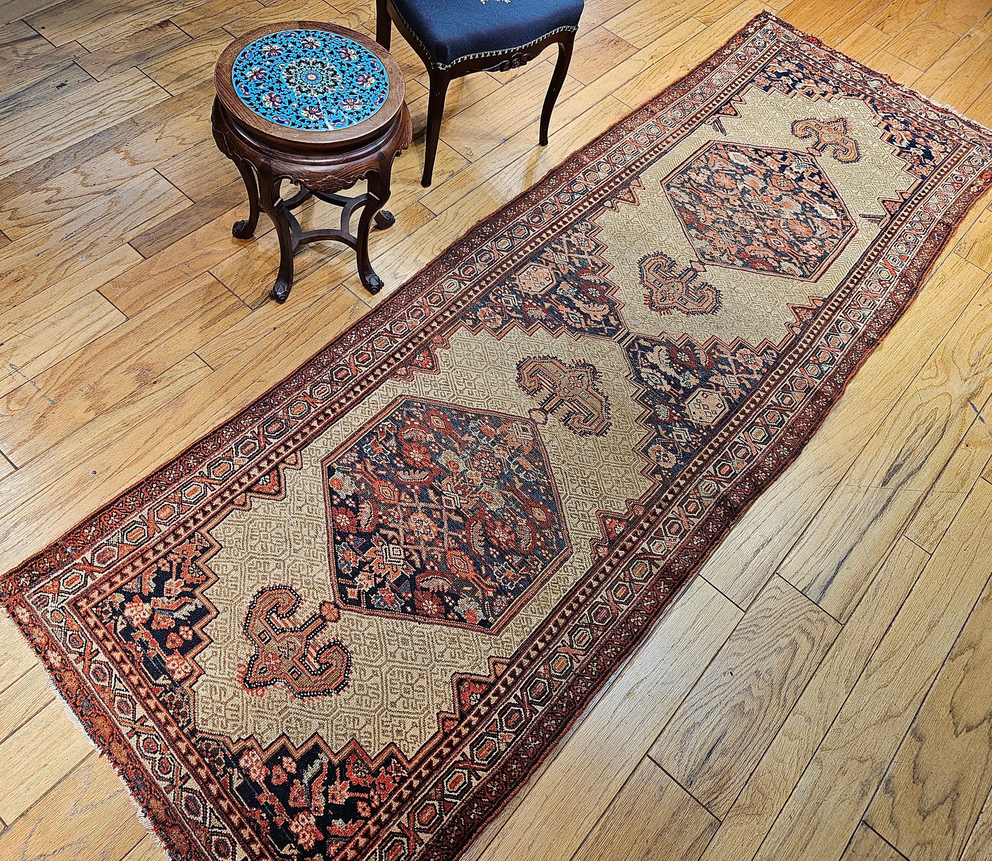 19th Century Persian Camel Hair Serab Runner For Sale 15