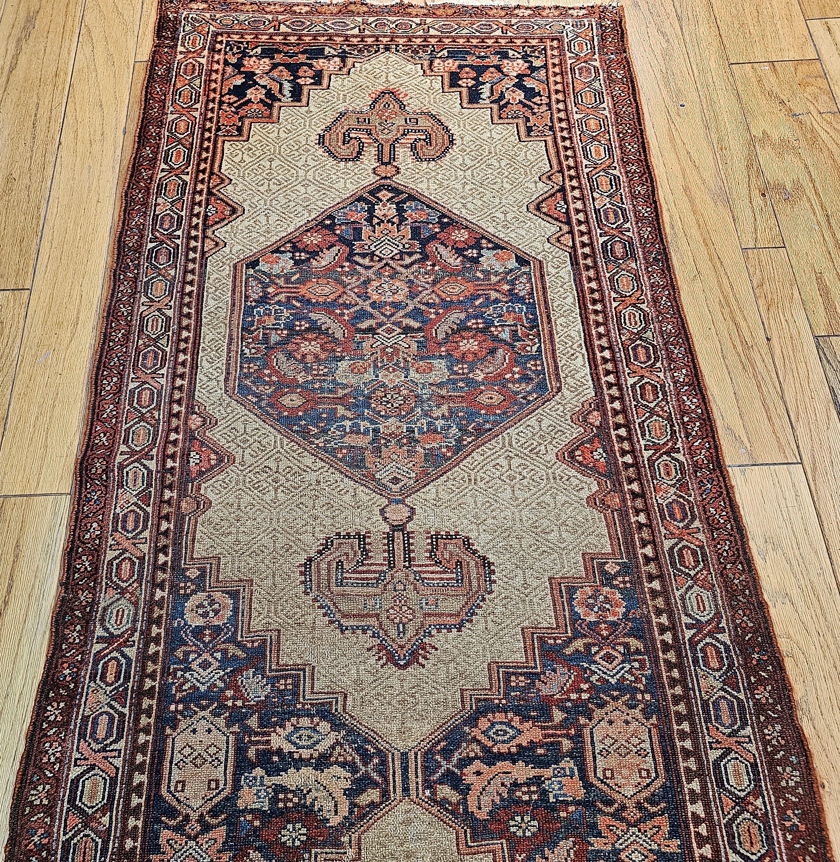 Wool 19th Century Persian Camel Hair Serab Runner For Sale