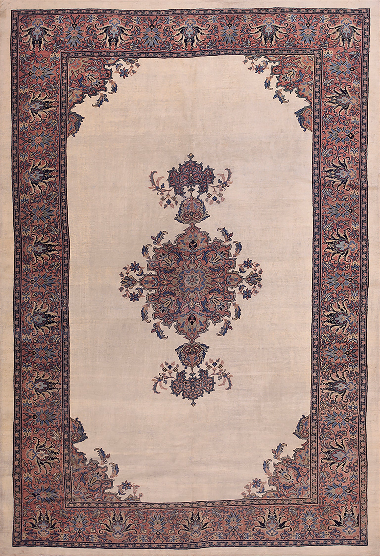 Tappeto persiano Farahan del XIX secolo ( 6'9" x 10' - 205 x 305 ) in vendita