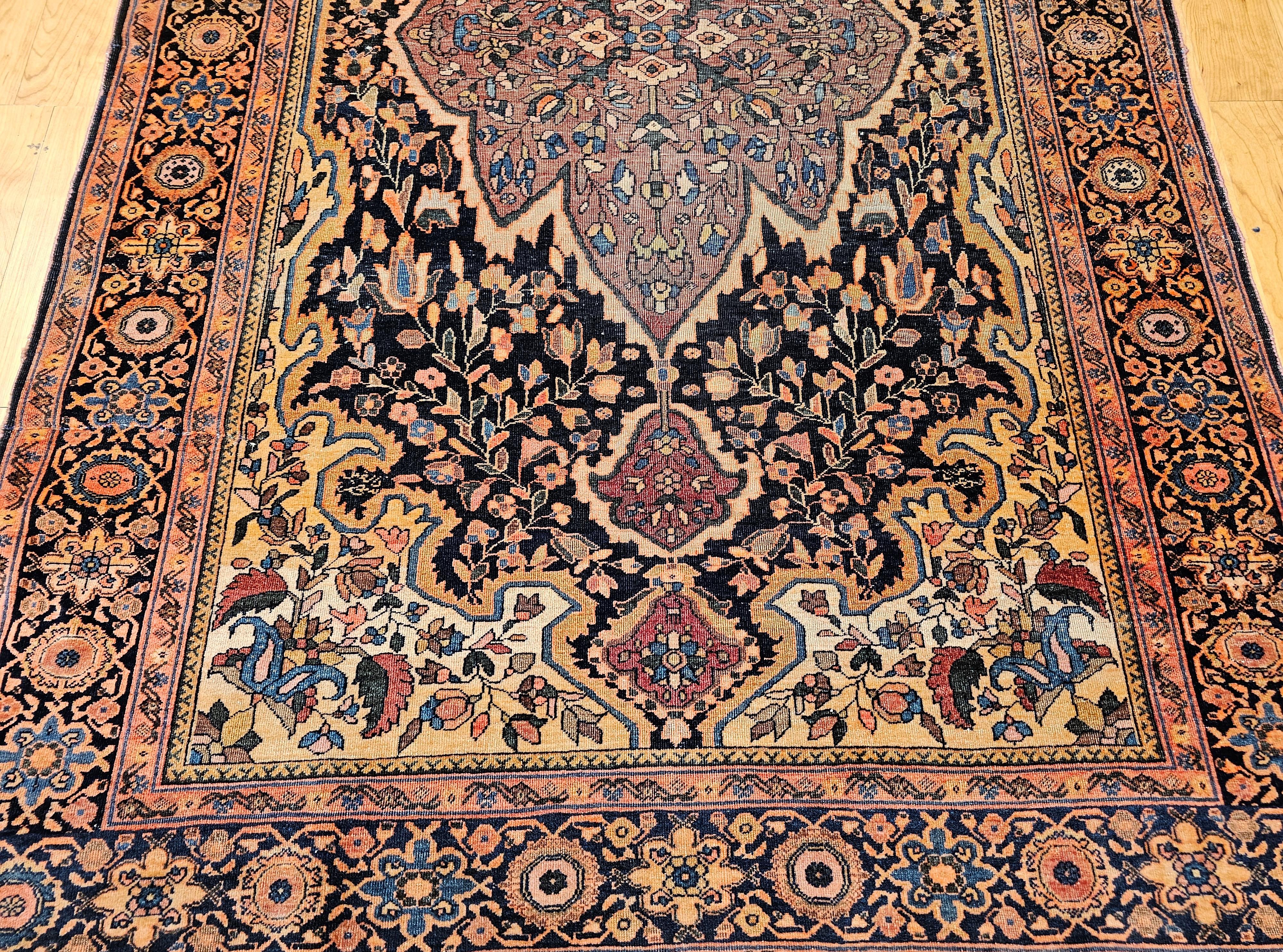 Persischer Farahan Sarouk-Teppich aus dem 19. Jahrhundert (Wolle) im Angebot