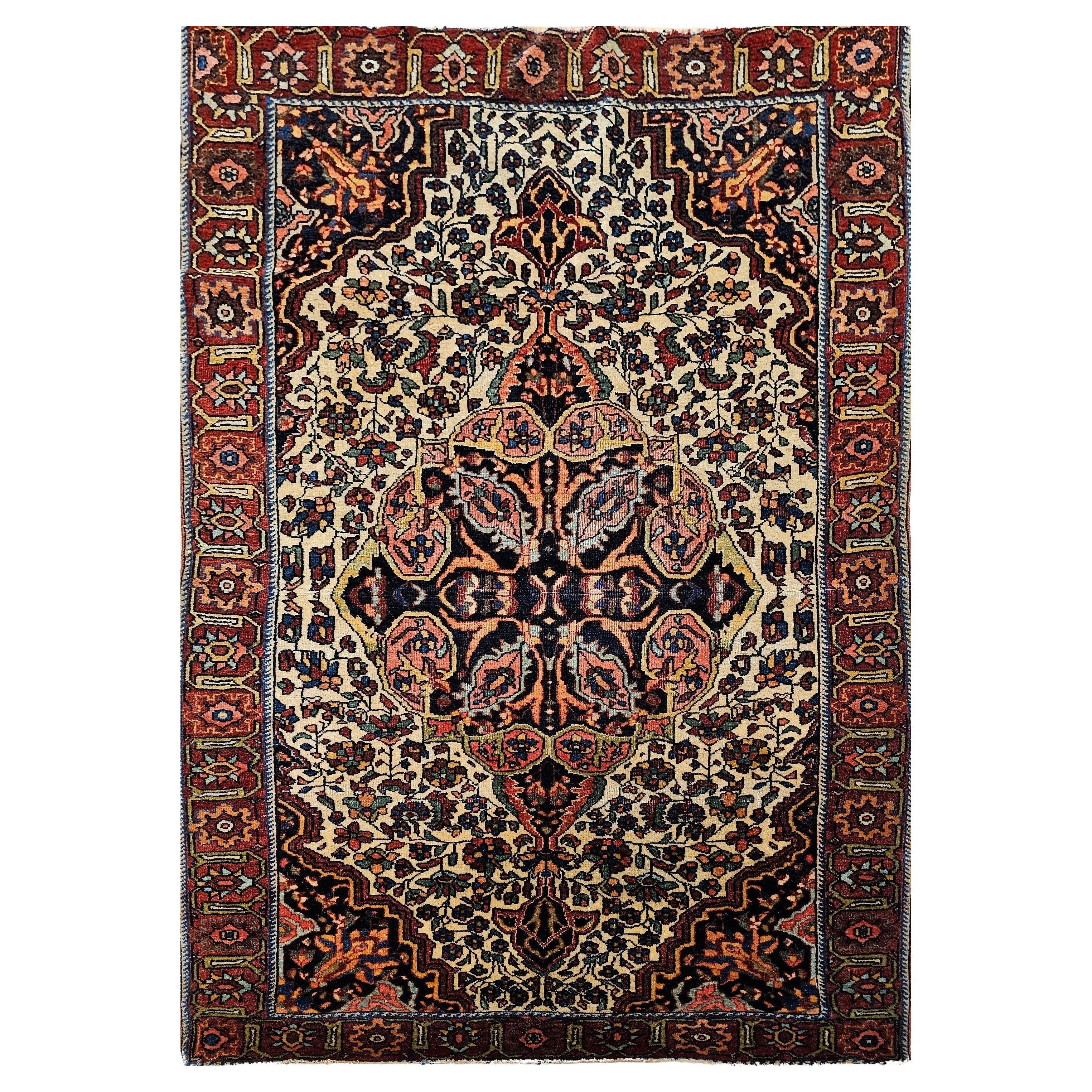 19th Century Persian Farahan Sarouk Area Rug