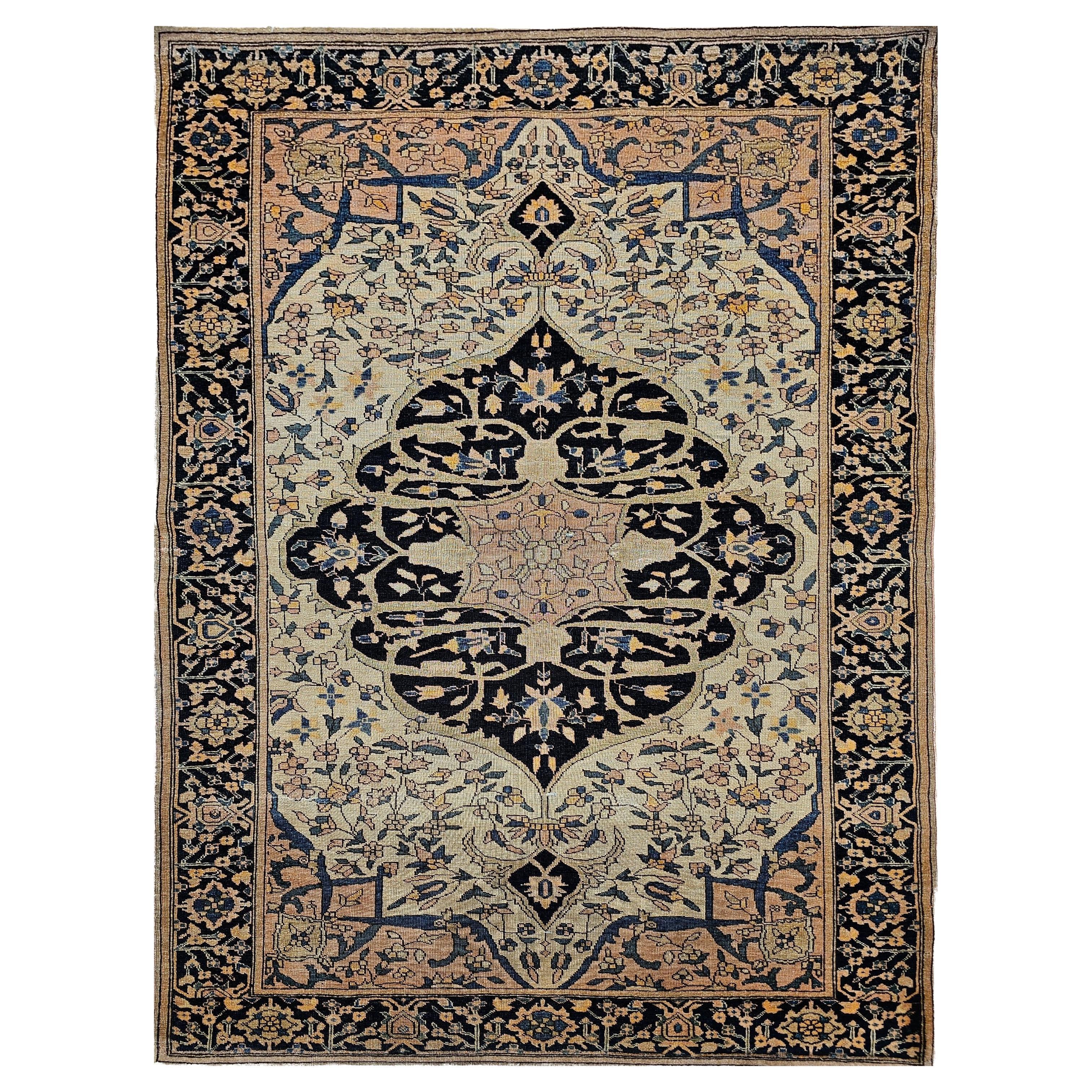 19th Century Persian Farahan Sarouk Area Rug
