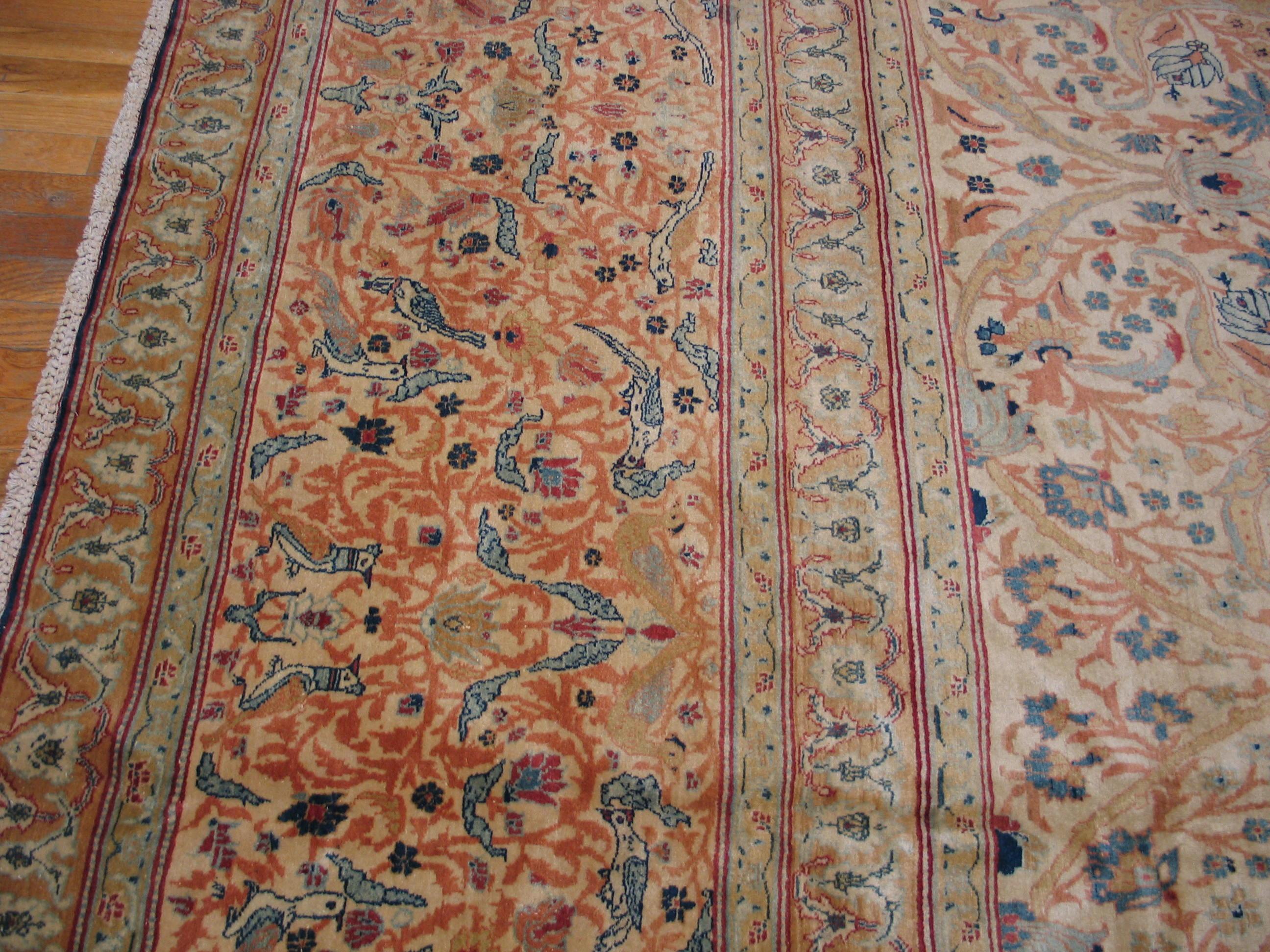 Tappeto persiano Haji Jalili Tabriz del XIX secolo ( 21'6