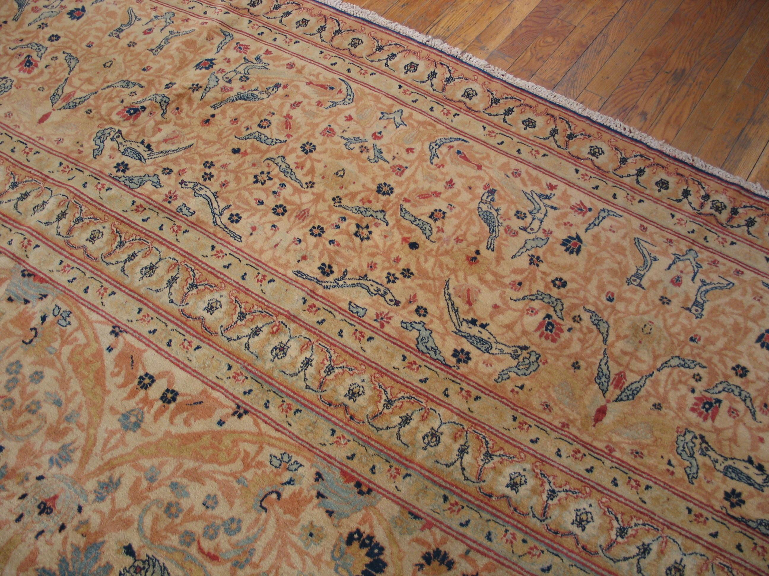 Tappeto persiano Haji Jalili Tabriz del XIX secolo ( 21'6