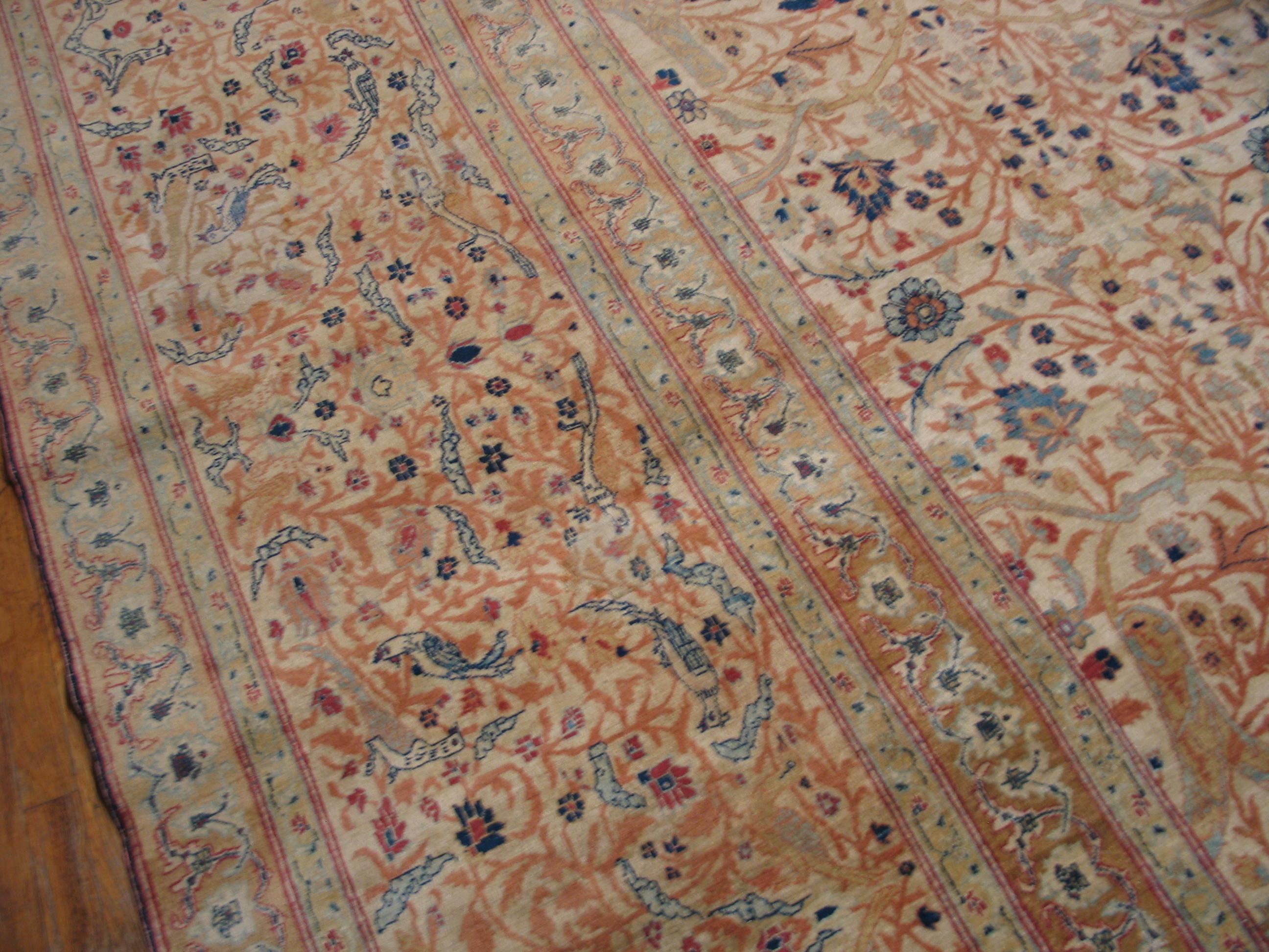 Tappeto persiano Haji Jalili Tabriz del XIX secolo ( 21'6