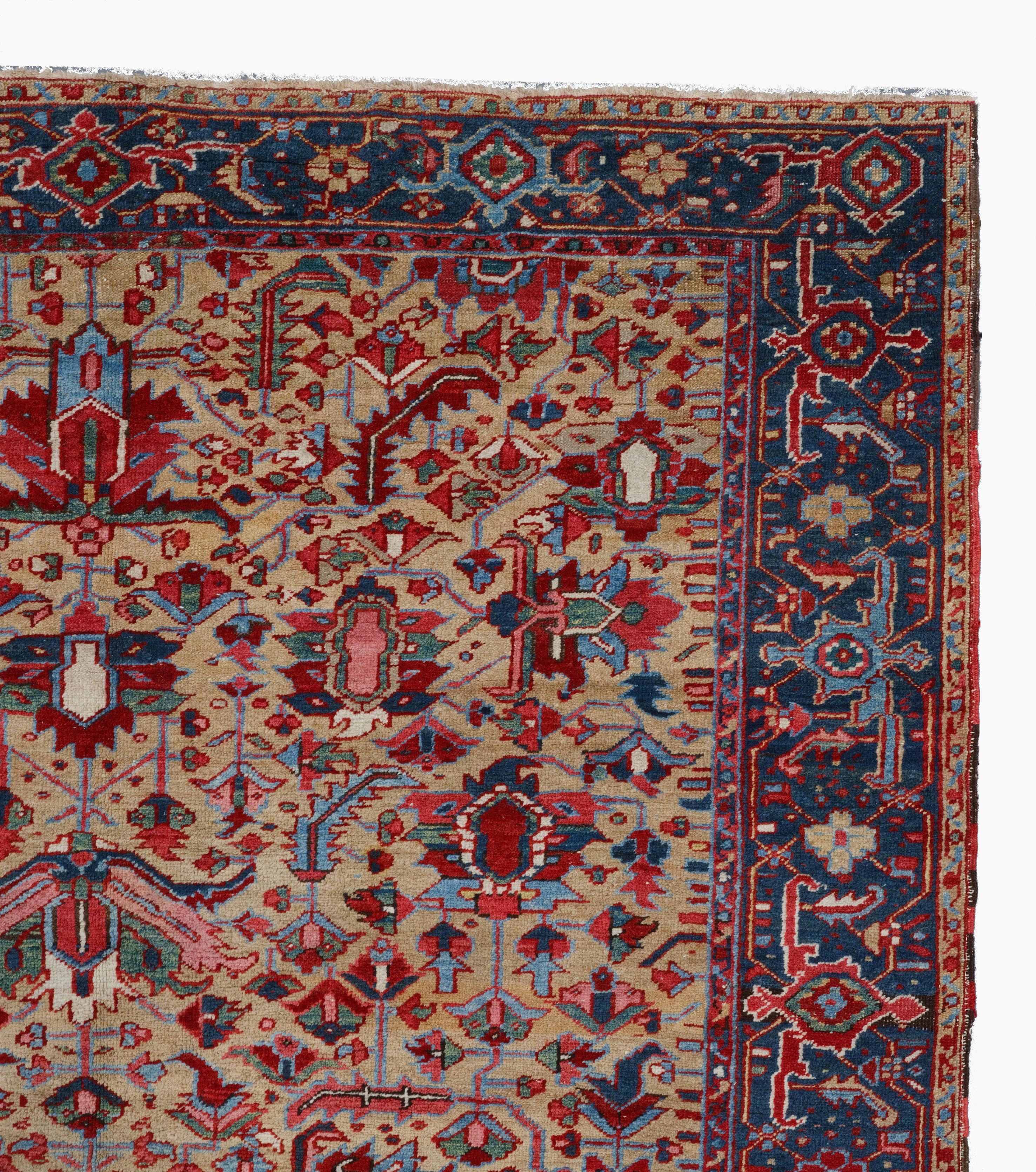 A Timeless Elegance: Antique Heriz Carpet from the 19th Century
Size 203 x 273 cm

If you want to add timeless elegance to your home or office, this antique Heriz rug from the 19th century is for you. The colors and patterns of the carpet reflect