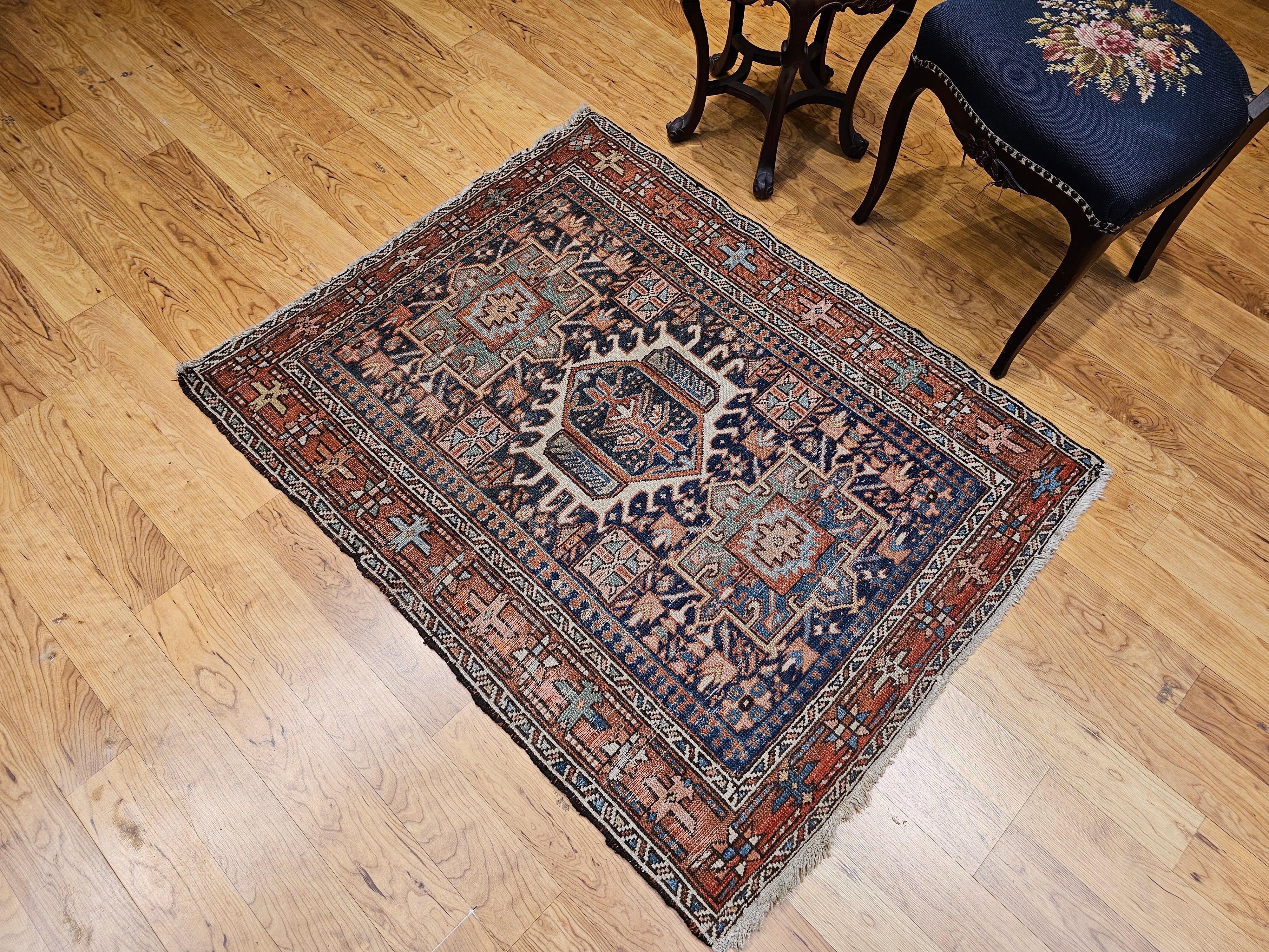 19th Century Persian Heriz Karajah Area Rug For Sale 9