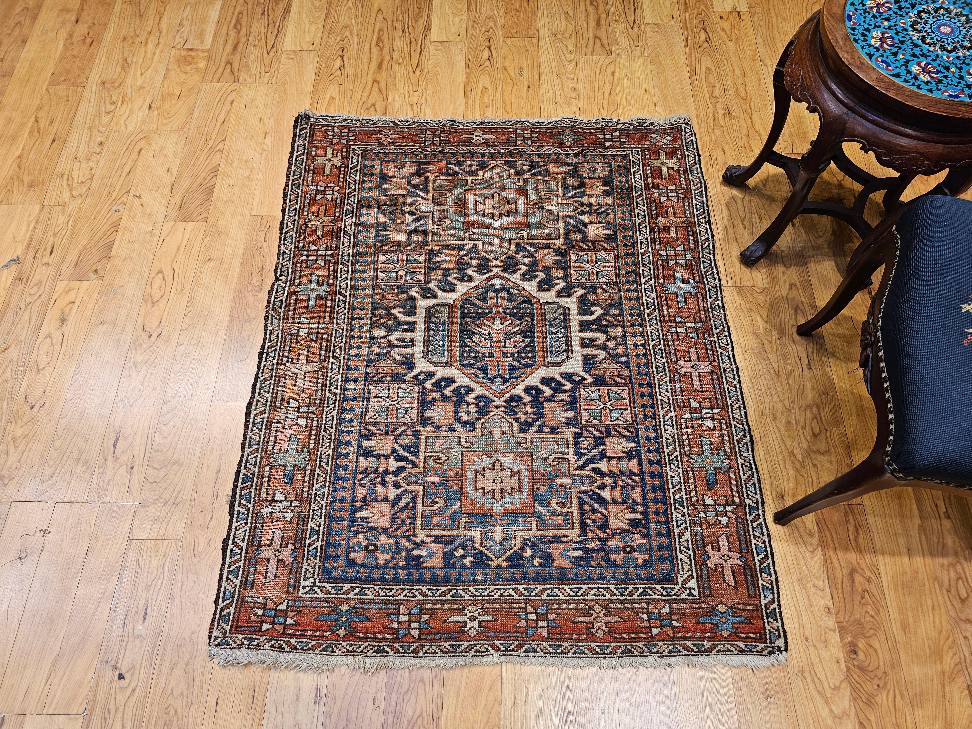 19th Century Persian Heriz Karajah Area Rug For Sale 10