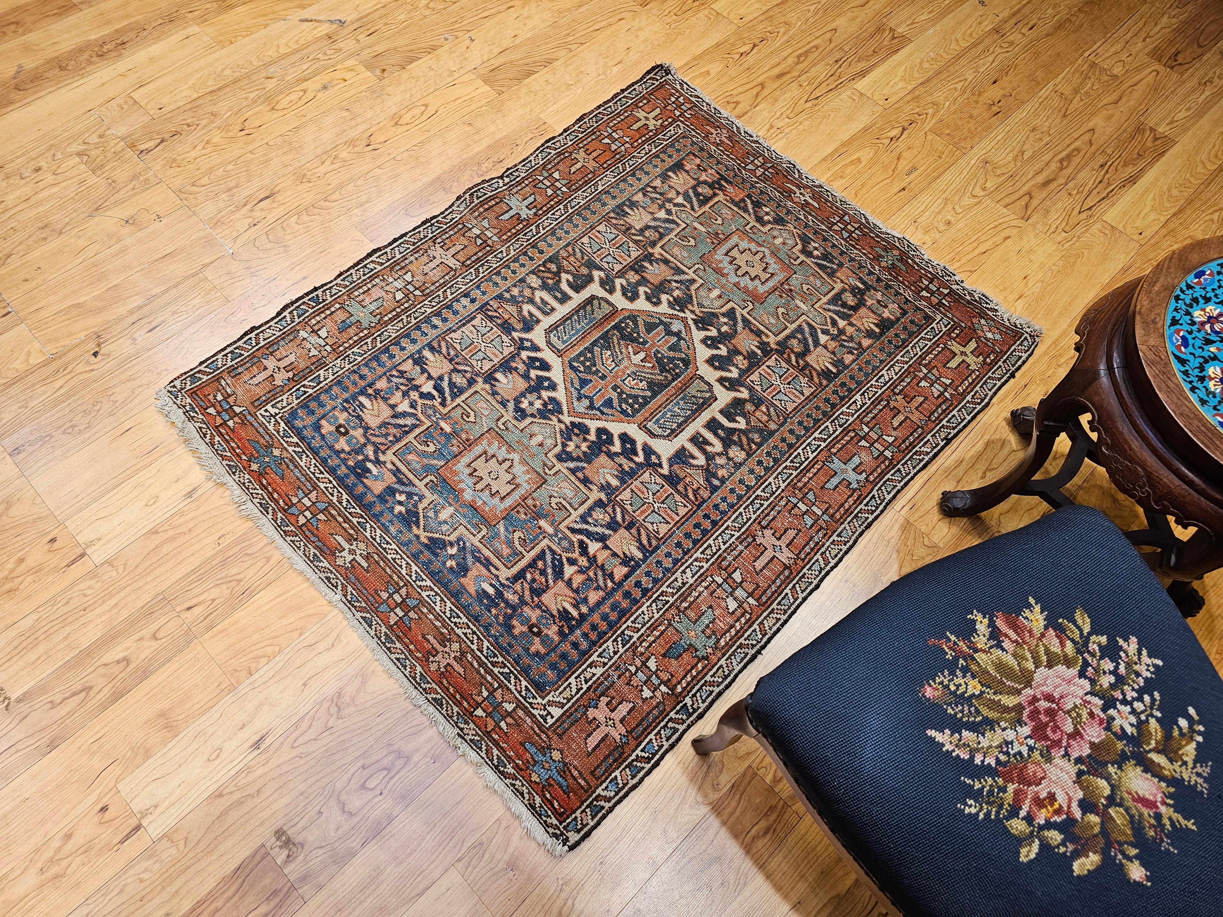 19th Century Persian Heriz Karajah Area Rug For Sale 11