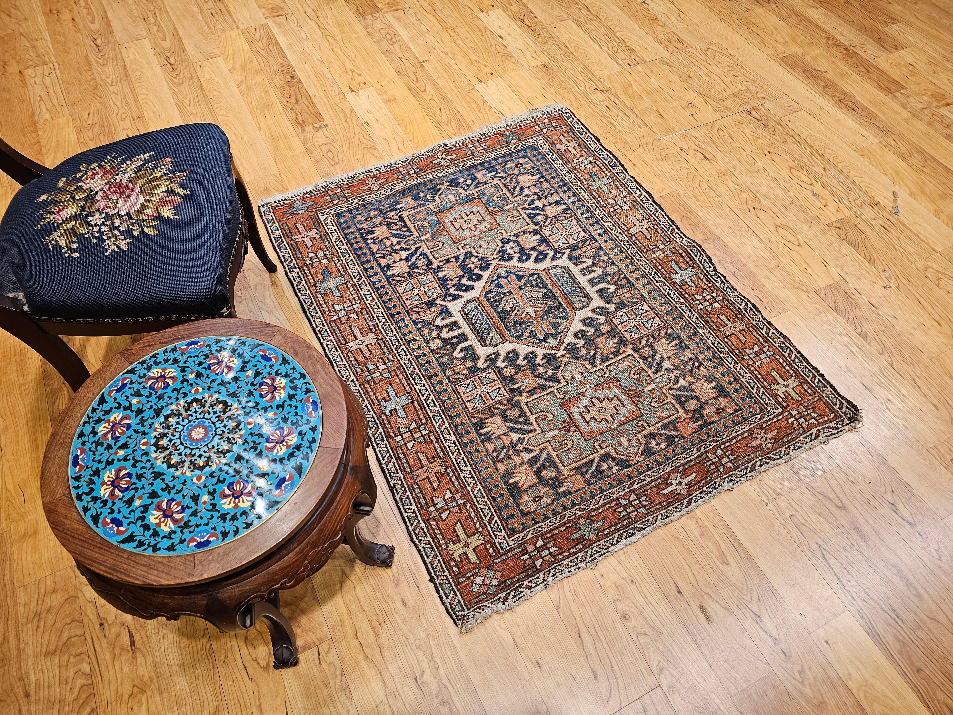 19th Century Persian Heriz Karajah Area Rug For Sale 12