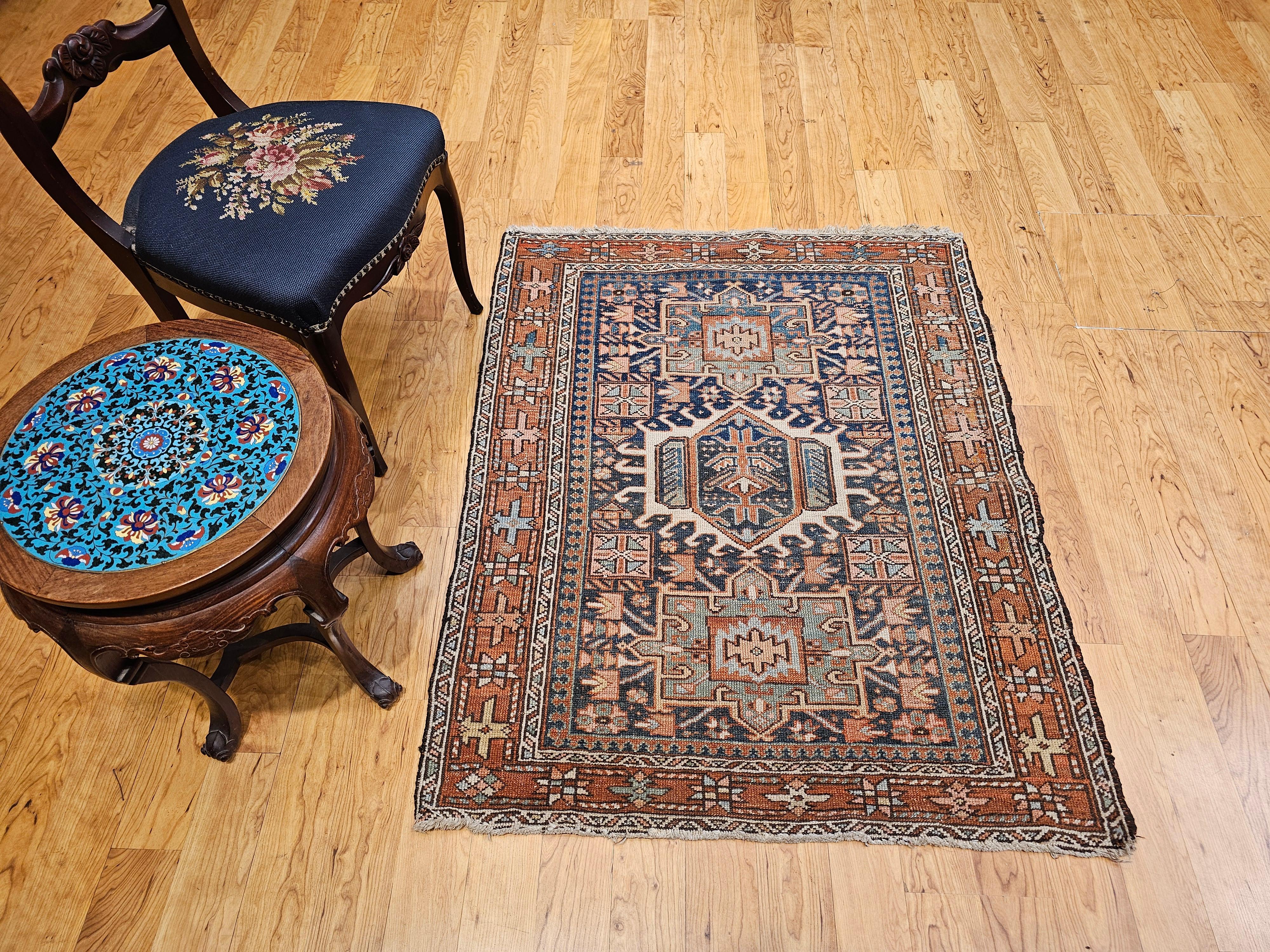 19th Century Persian Heriz Karajah Area Rug For Sale 13
