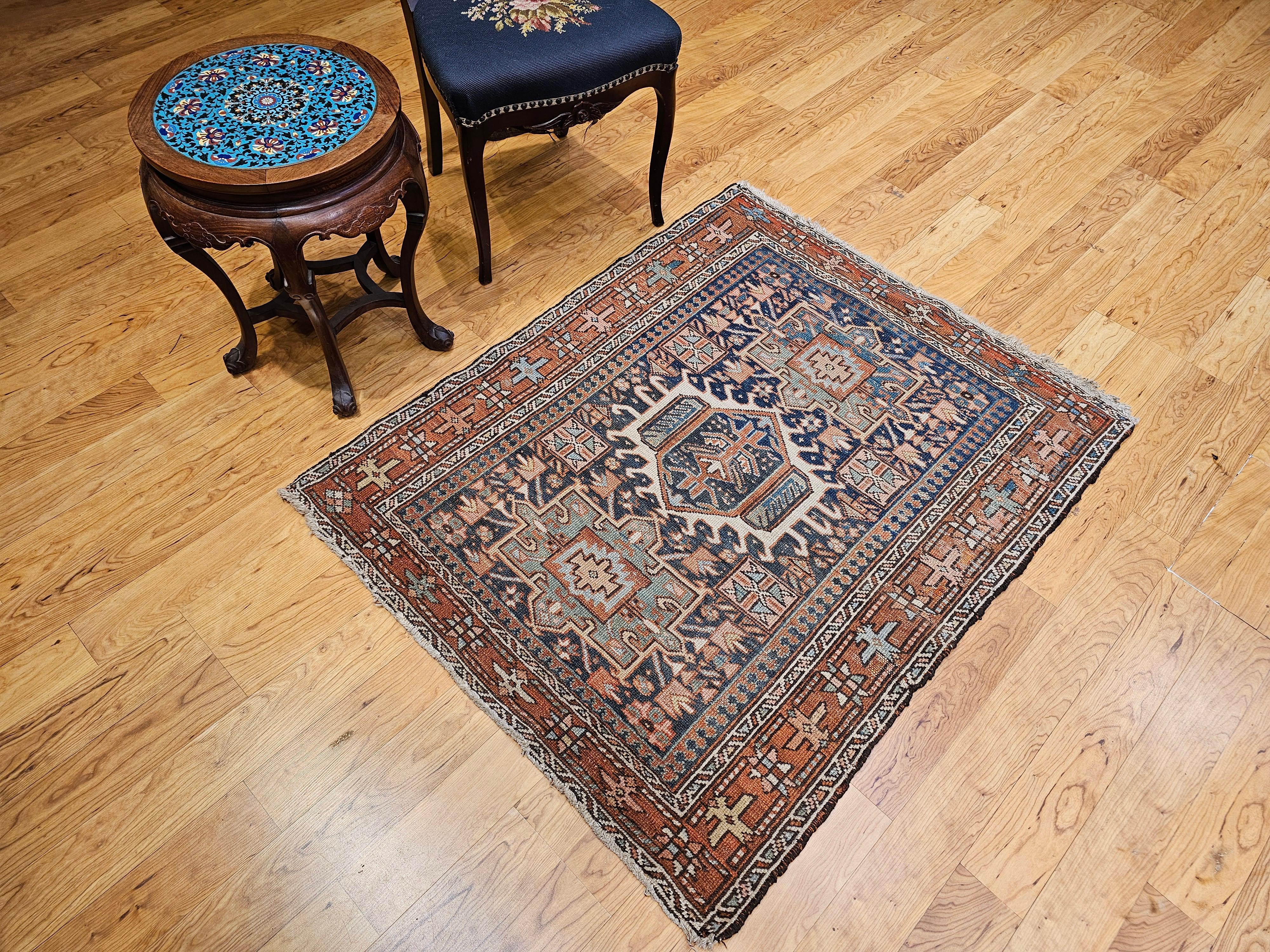 19th Century Persian Heriz Karajah Area Rug For Sale 14