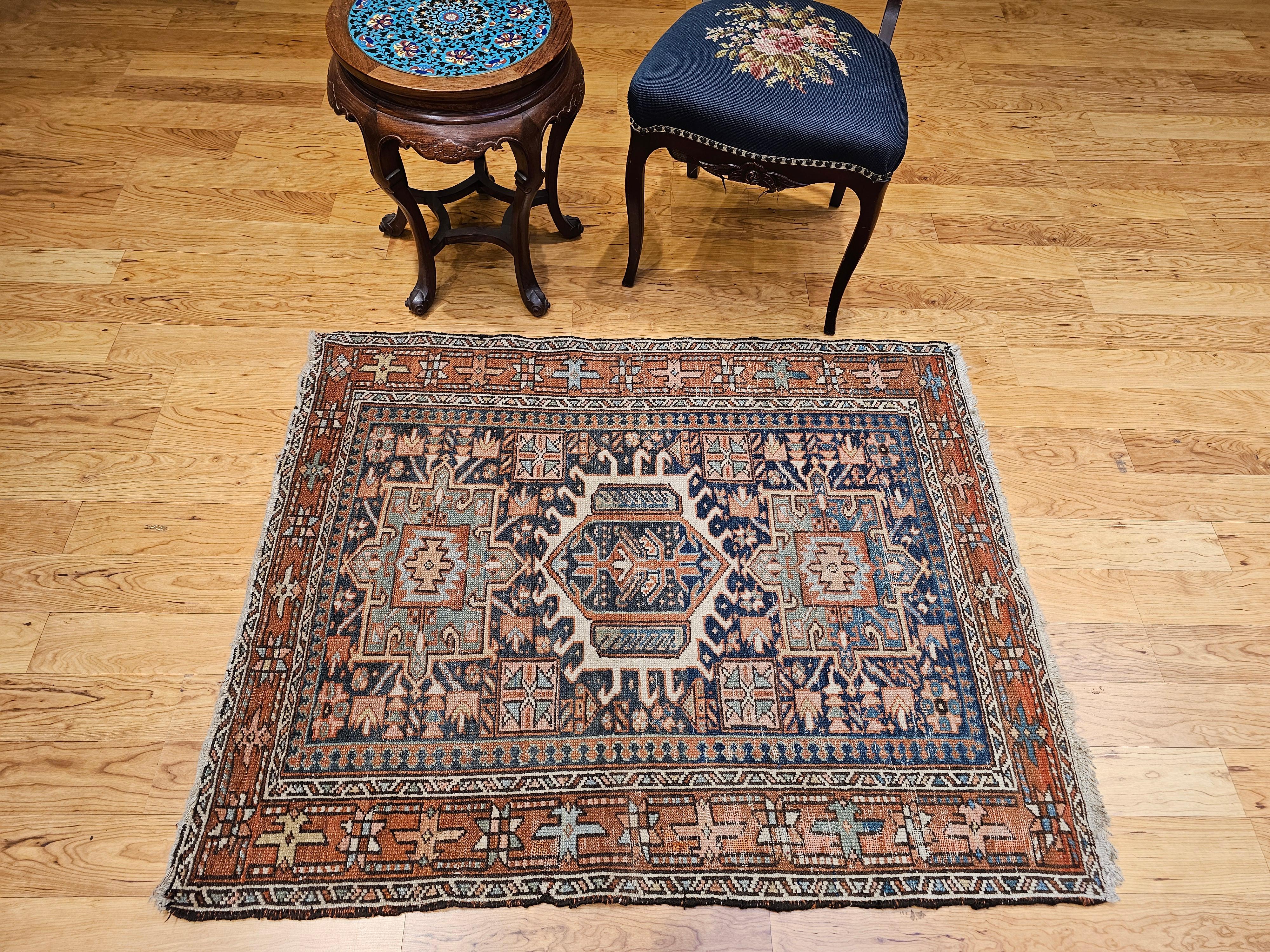19th Century Persian Heriz Karajah Area Rug For Sale 15