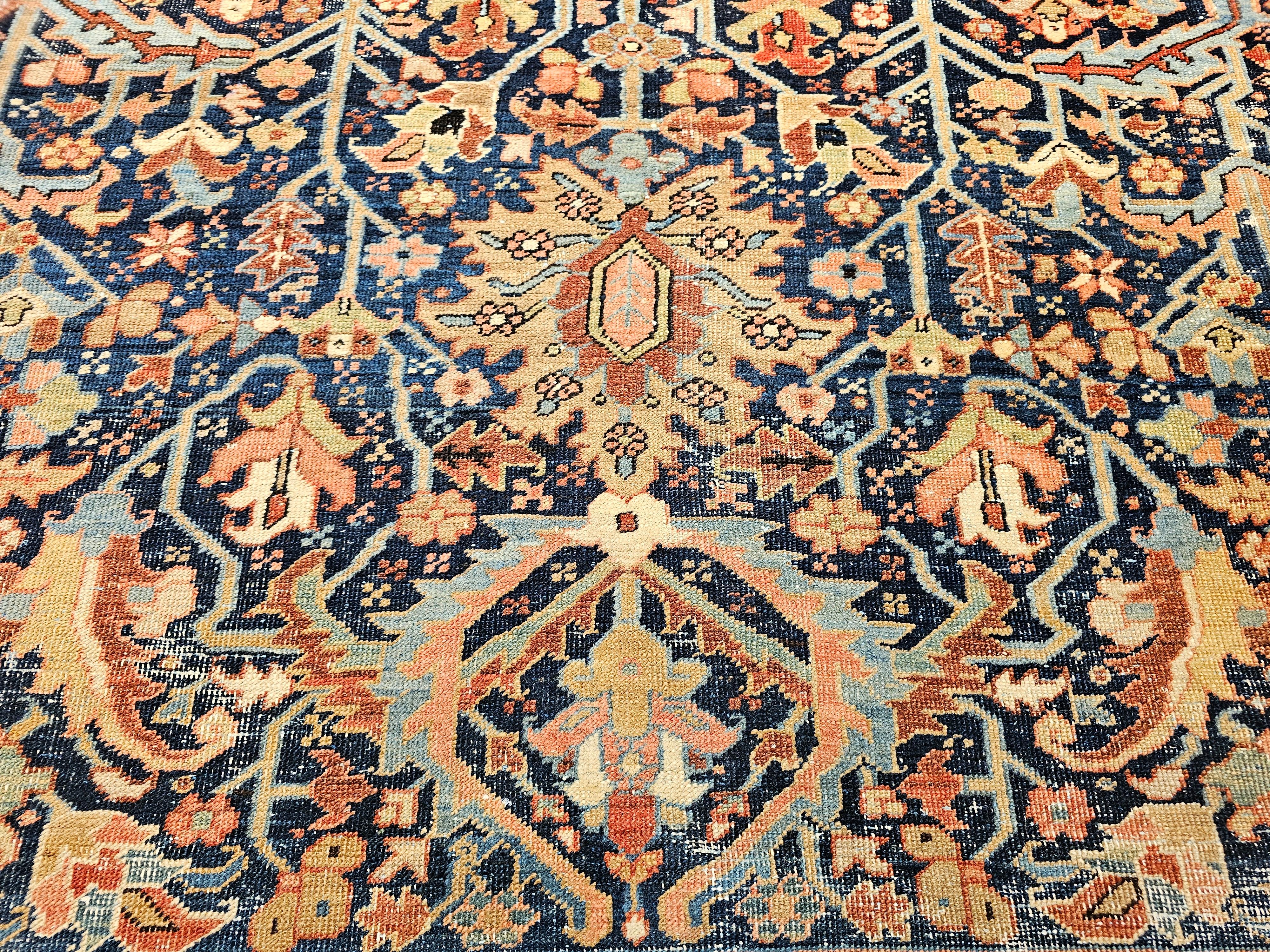 19th Century Persian Heriz Serapi in Allover 