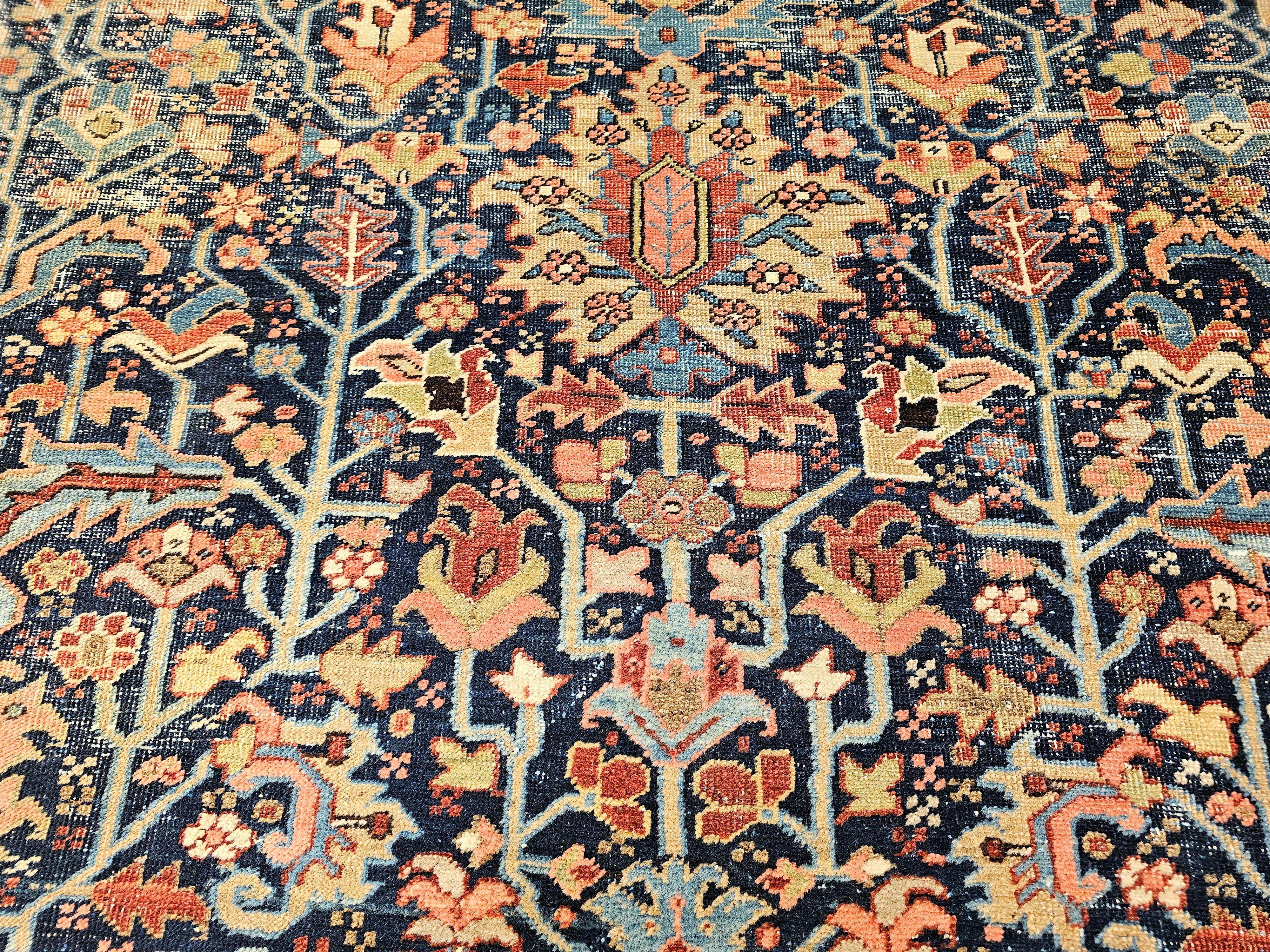 19th Century Persian Heriz Serapi in Allover 
