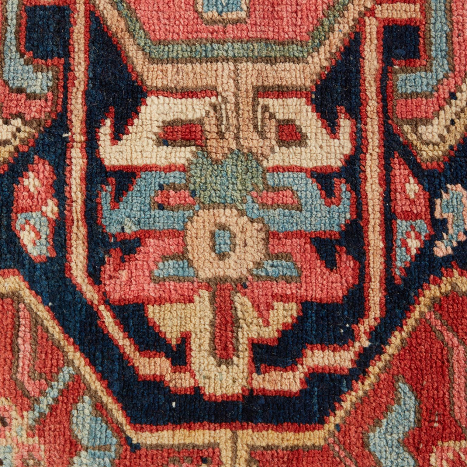 Antique 1920s Persian Heriz Wool Rug 6