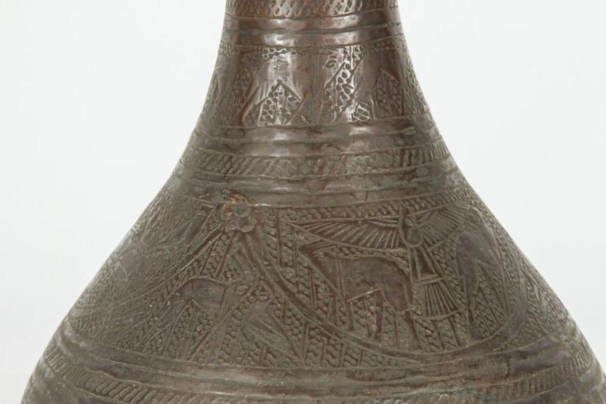 19th Century Persian Islamic Bronzed Vase For Sale 2