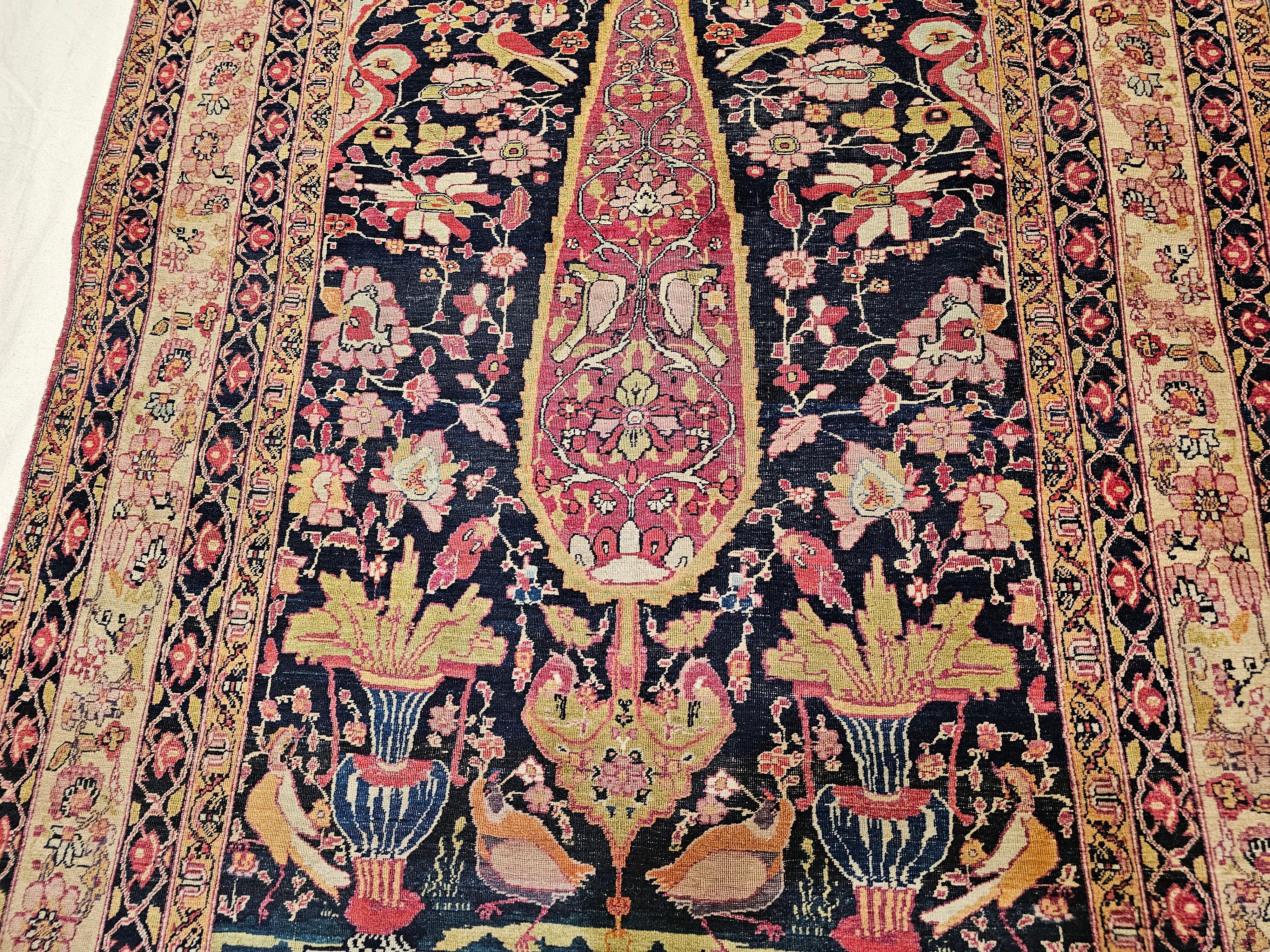 19th Century Persian Kerman Lavar Area Rug in the “Tree of Life” Pattern For Sale 2